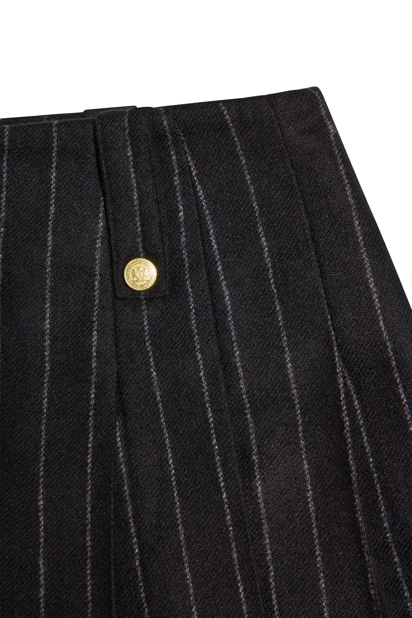 Belgravia Mini Skirt (Black Chalk Pinstripe)