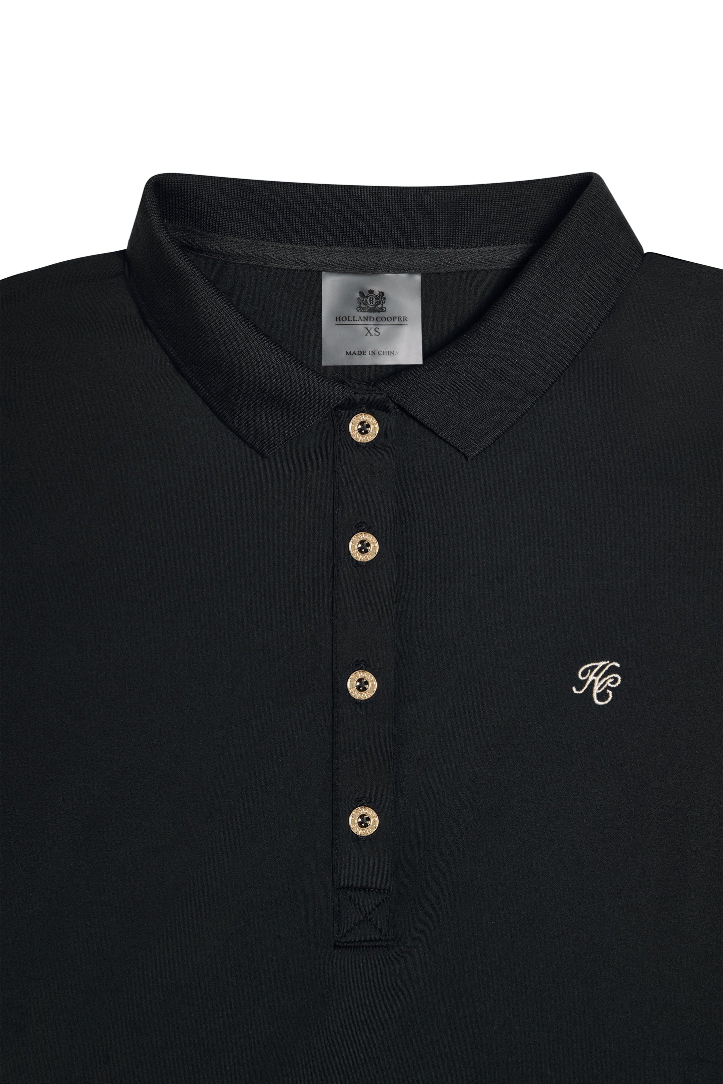 Chiltern Long Sleeve Polo Shirt (Black)