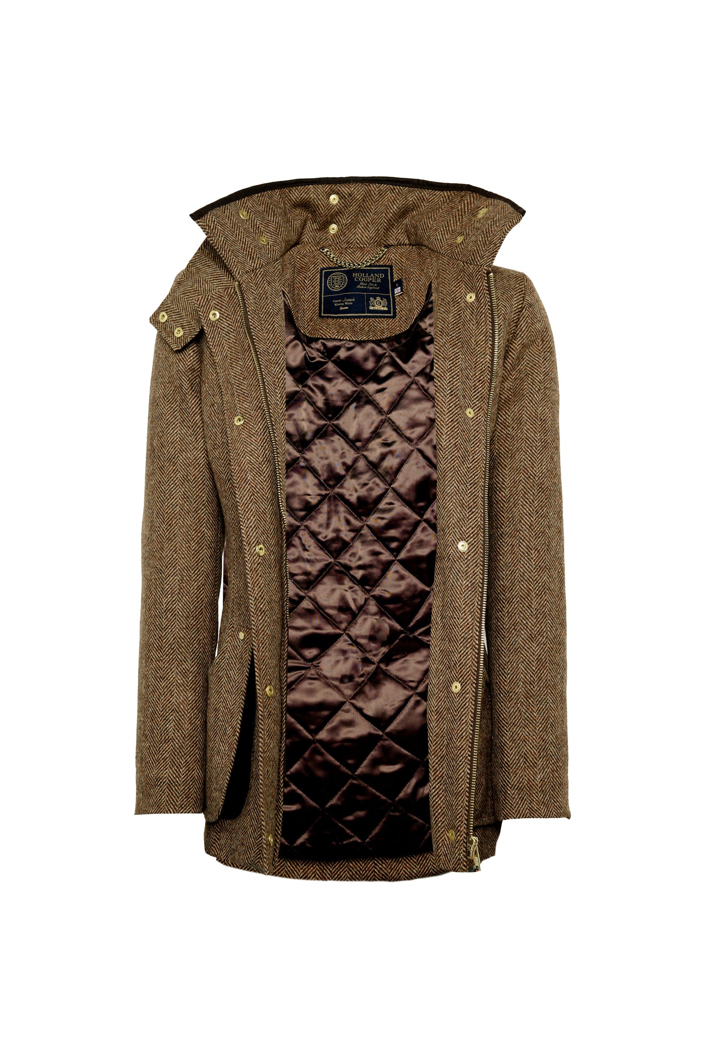 Country Classic Jacket (Large Scale Brown Herringbone)