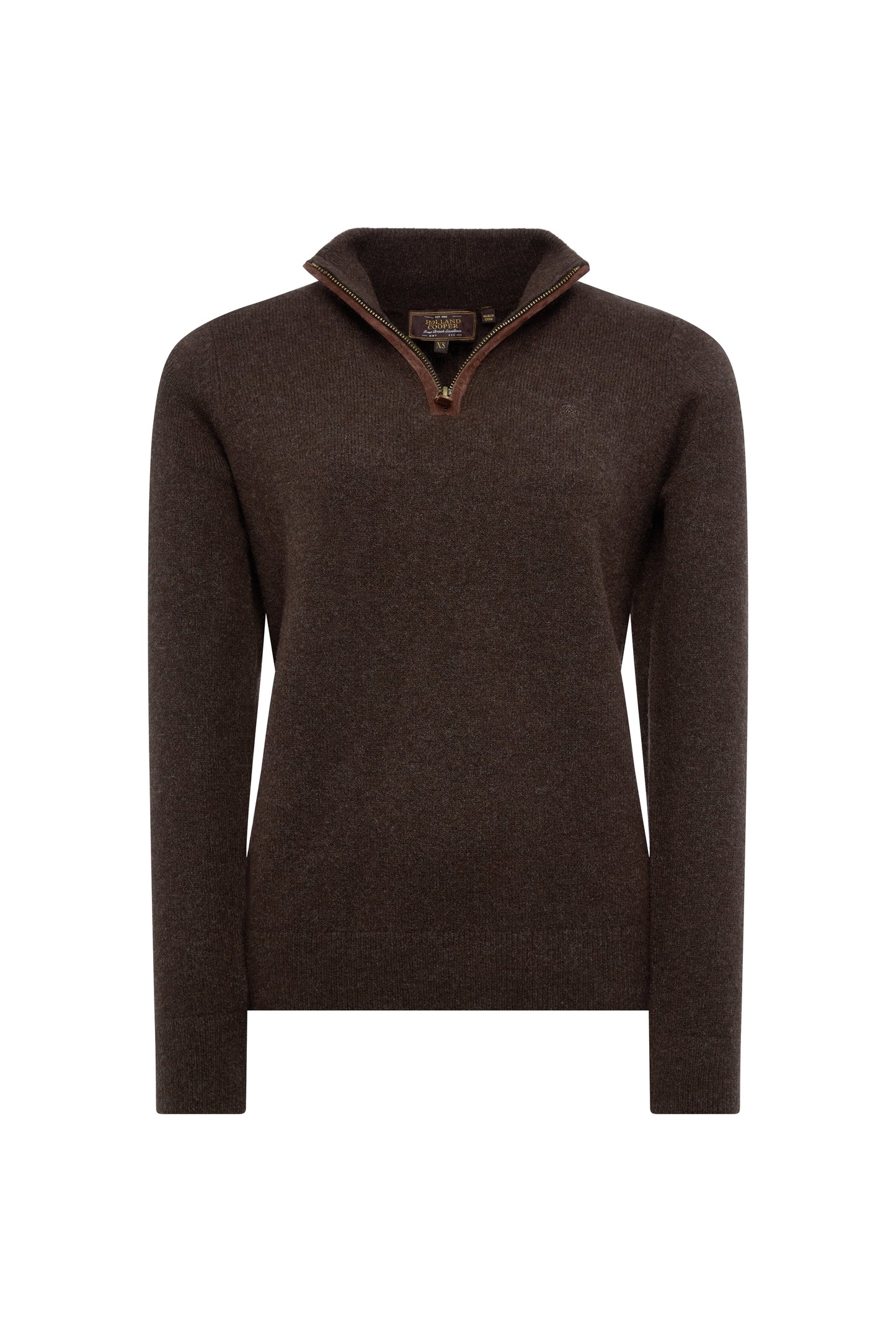 Country Quarter Zip Knit (Chocolate)