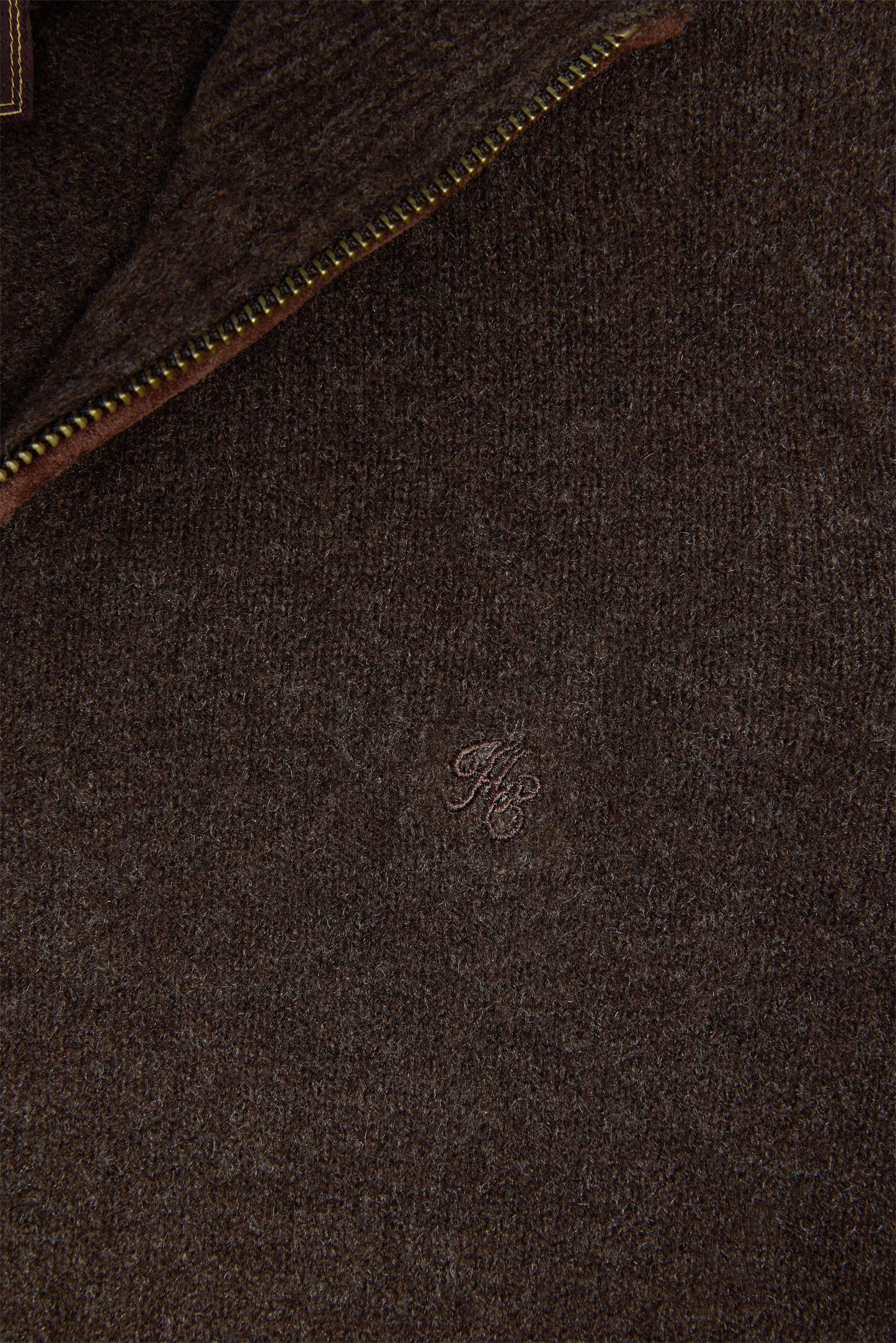 Country Quarter Zip Knit (Chocolate)