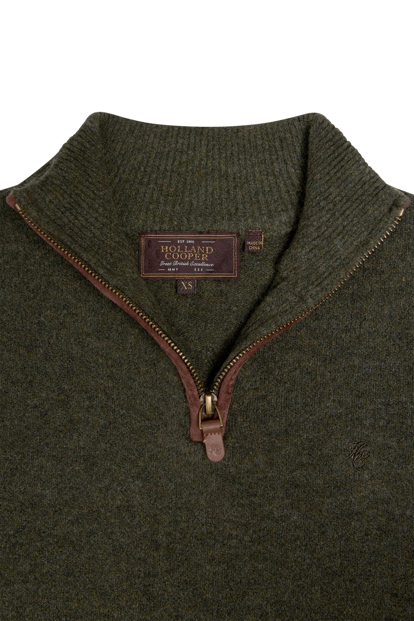 Country Quarter Zip Knit (Forest Marl)