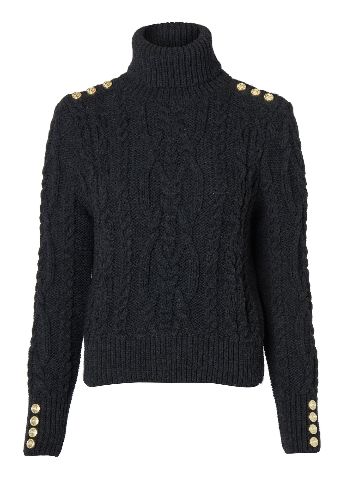 Belgravia Cable Knit (Dark Grey Marl)
