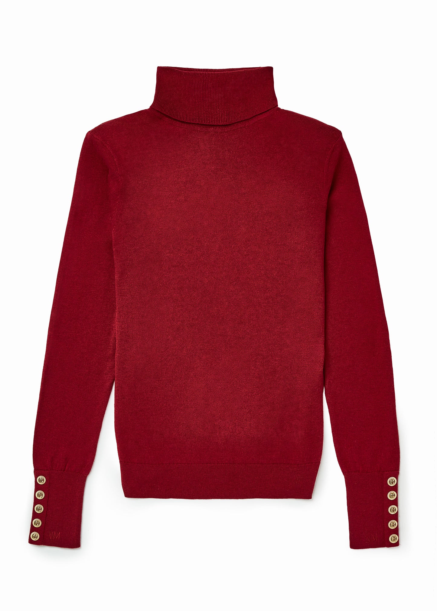 Victoria Cashmere Roll Neck (Berry)