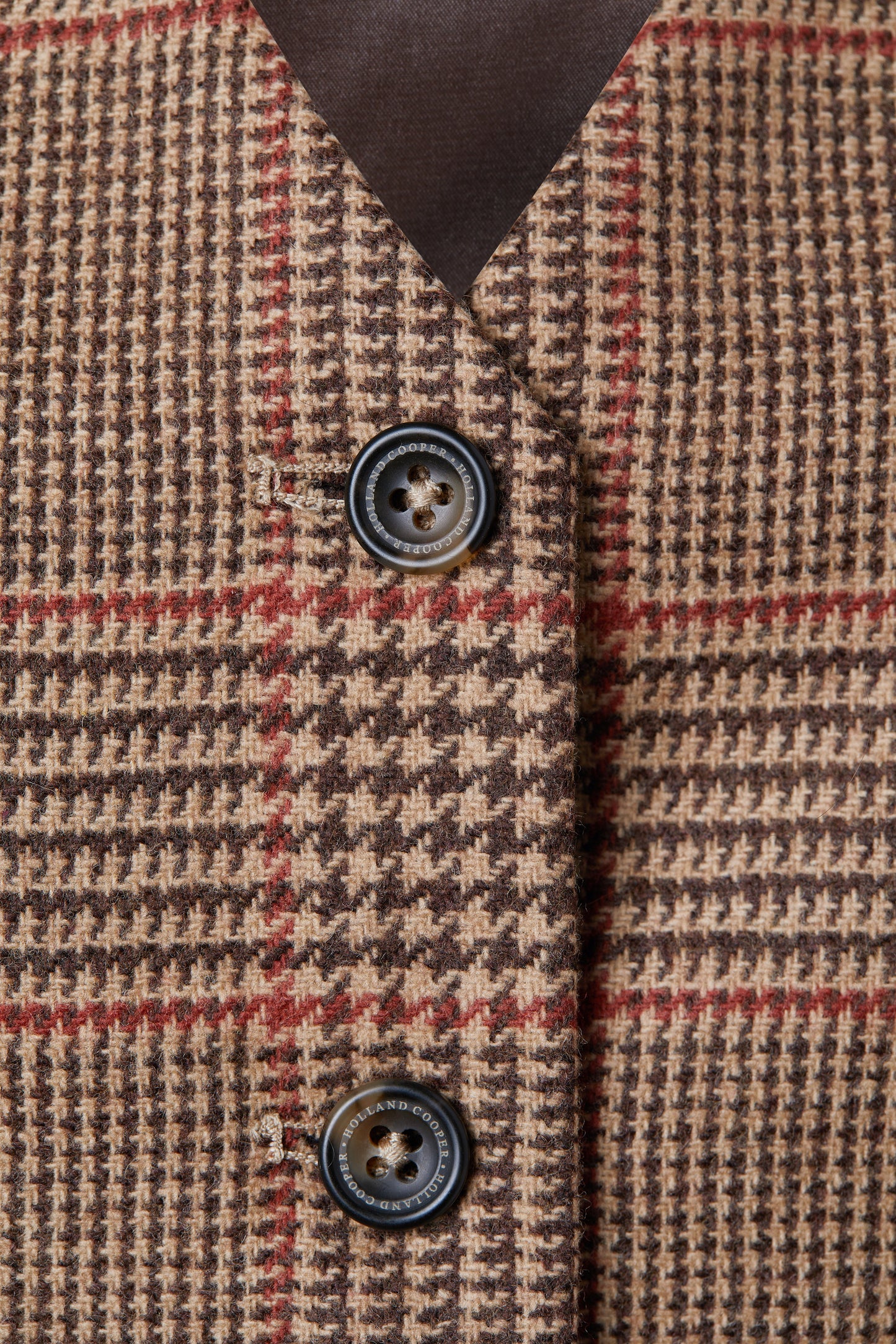 Hampton Waistcoat (Clarence Check Merlot)