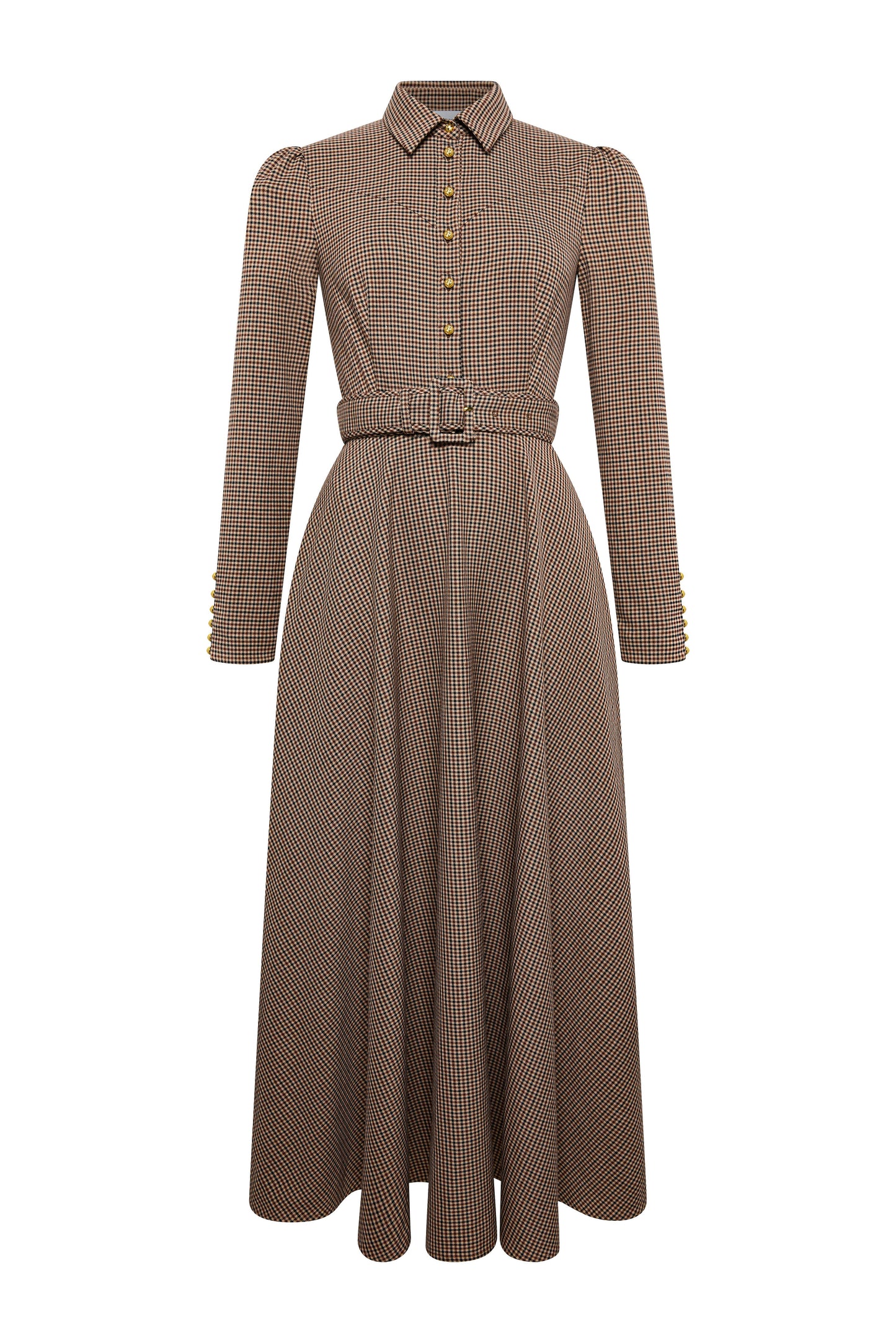 Heritage Dress (Coffee Gingham)