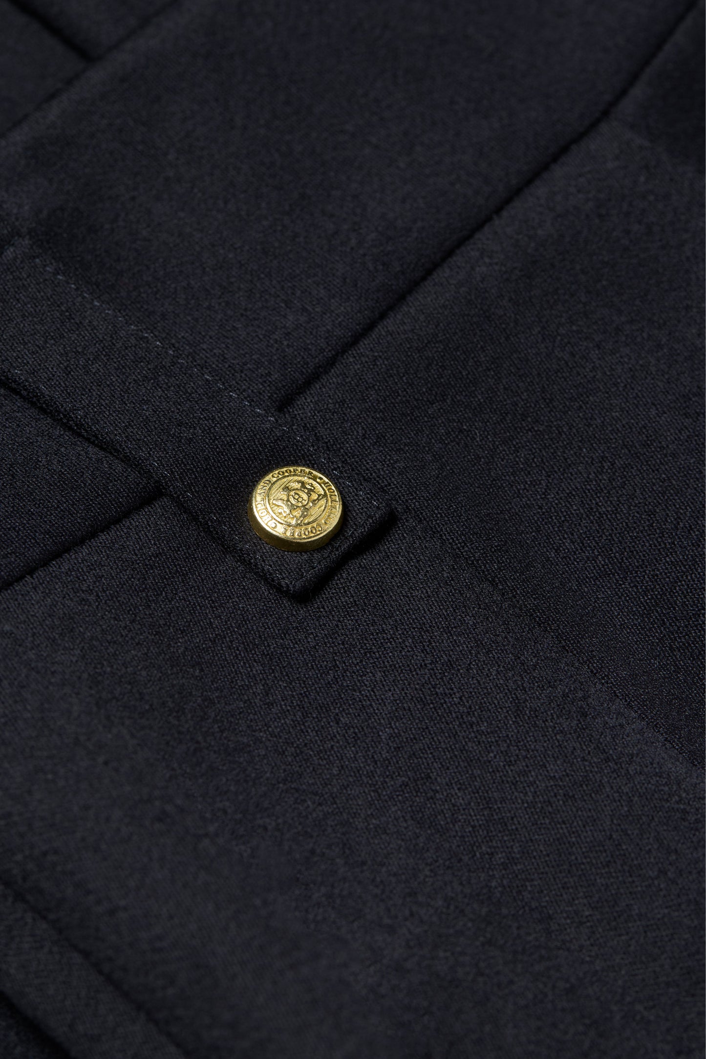 High Waisted Straight Trouser (Navy Barathea)