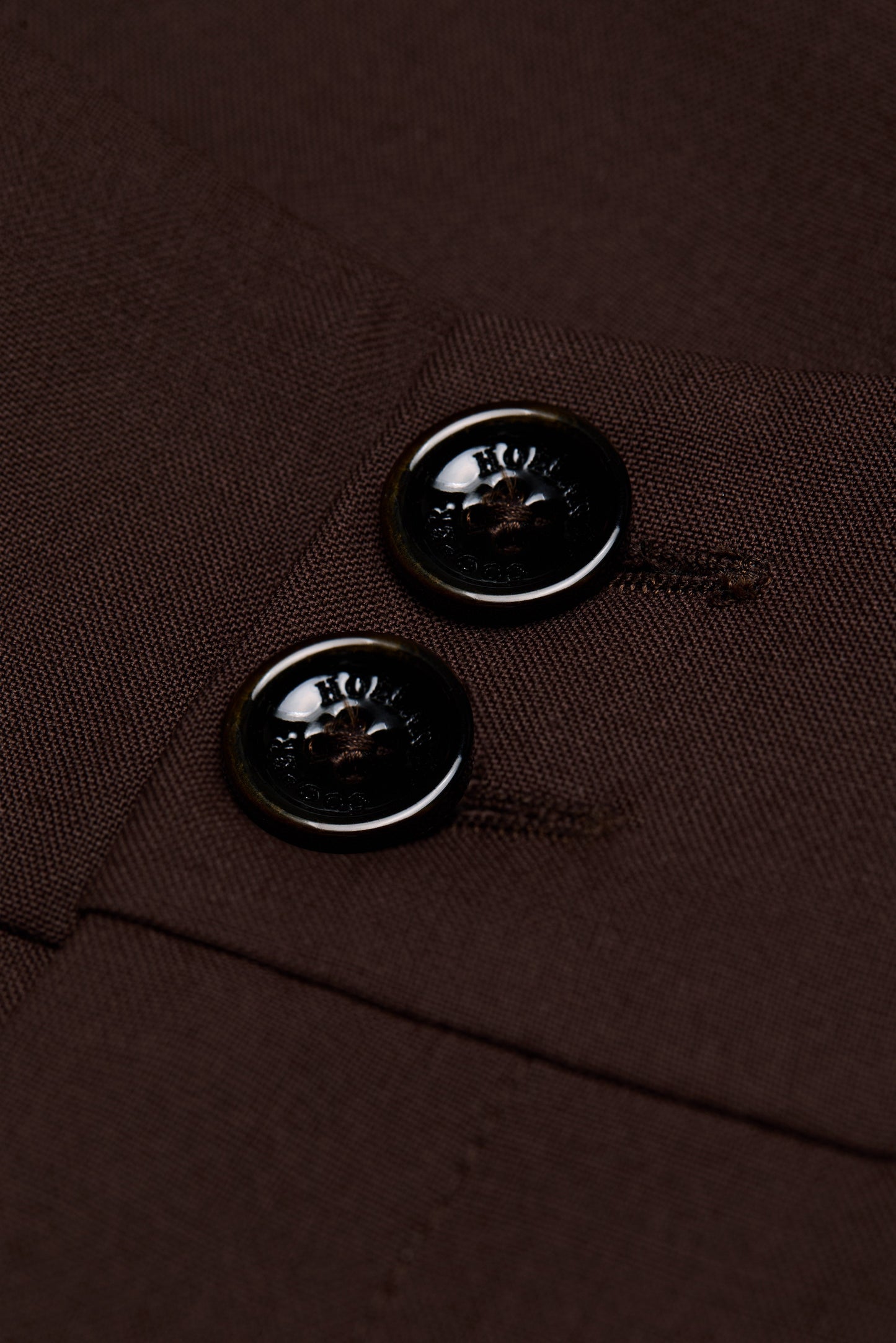 High Waisted Wide Leg Trouser (Walnut Twill)