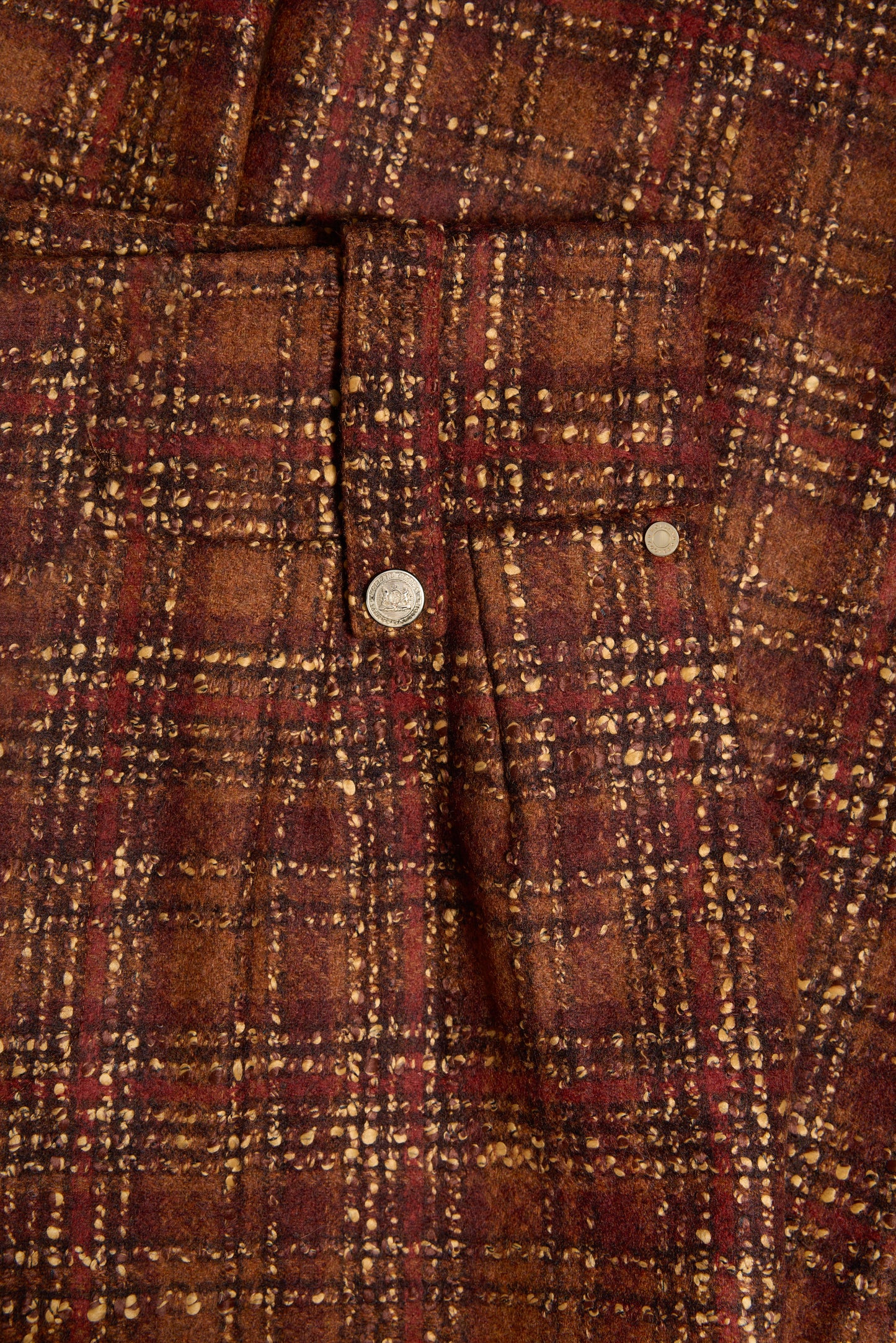 High Waisted Wide Leg Trouser (Amber Tweed)