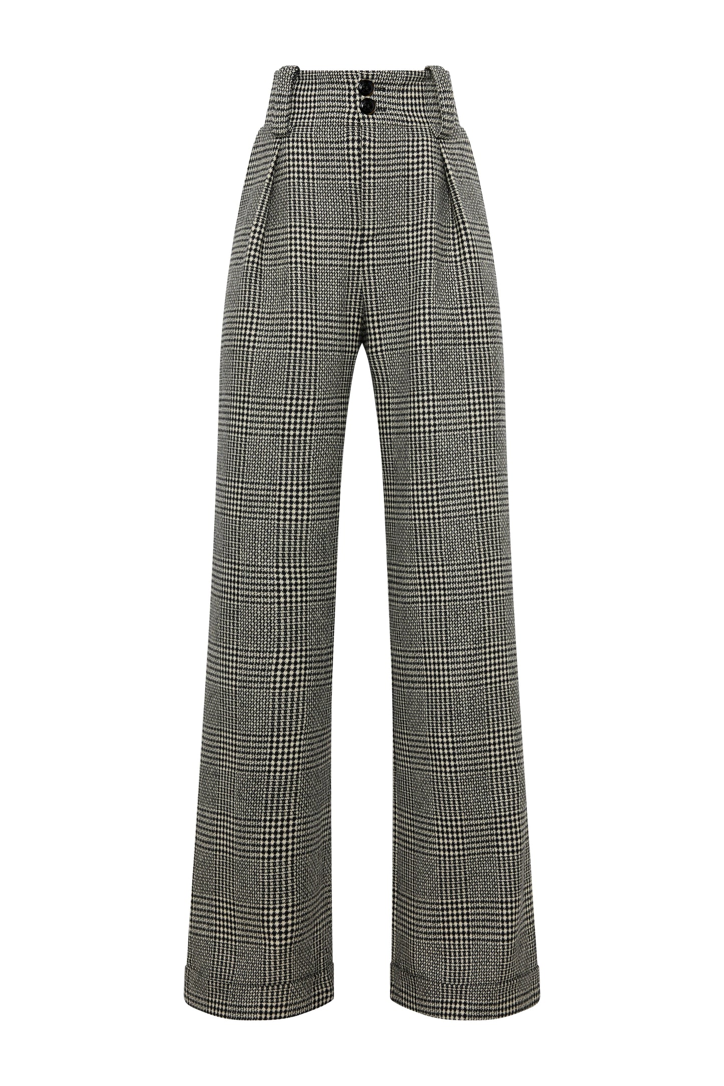 High Waisted Wide Leg Trouser (POW Mono)