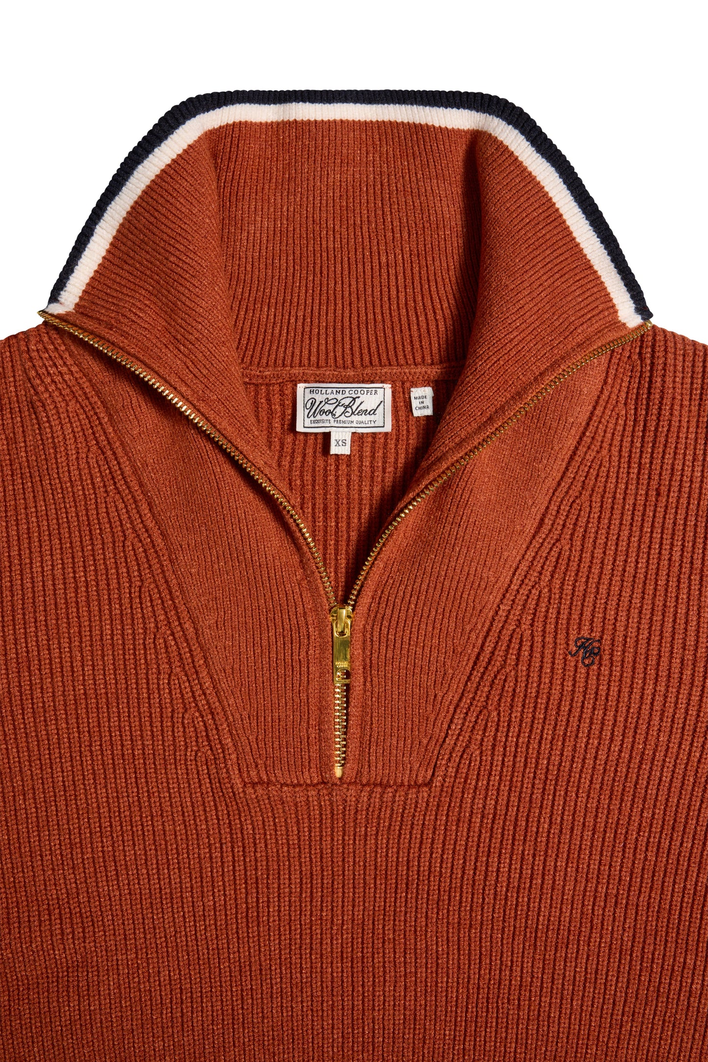 Jessica Quarter Zip Knit (Caramel)