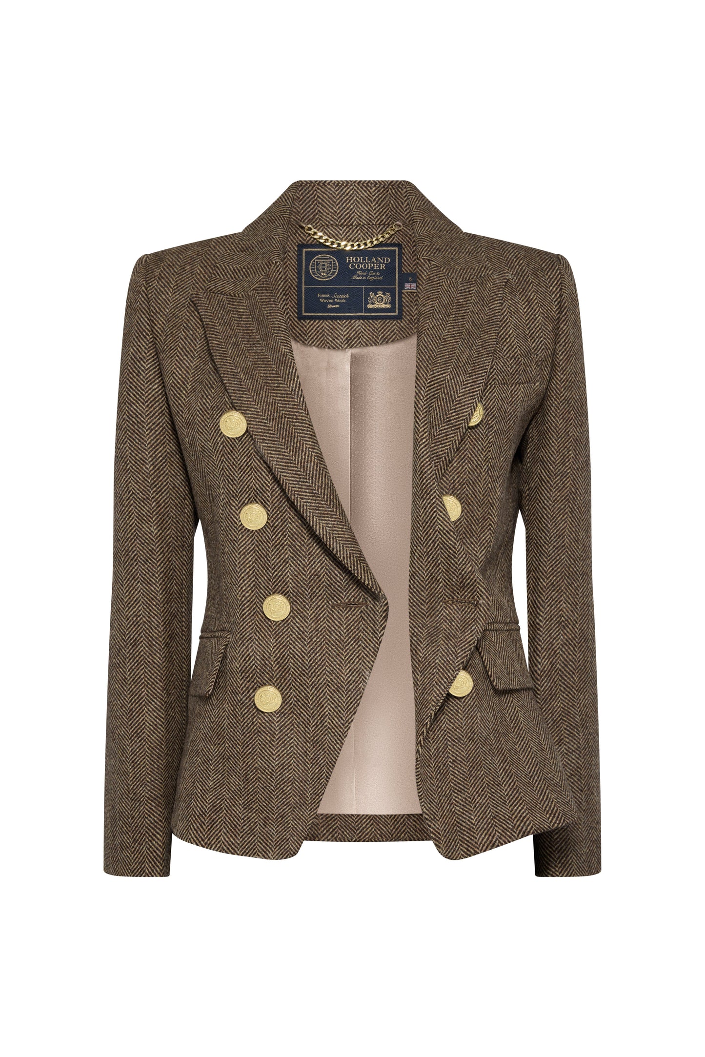 Knightsbridge Blazer (Large Scale Brown Herringbone)