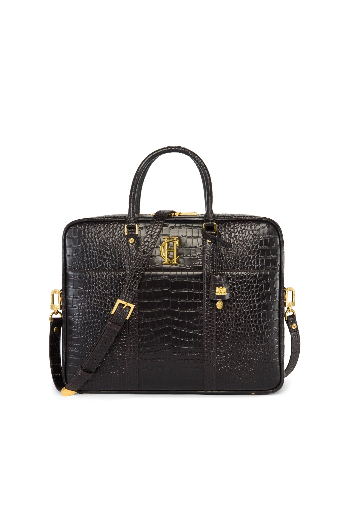 Knightsbridge Briefcase (Rich Chocolate Croc)