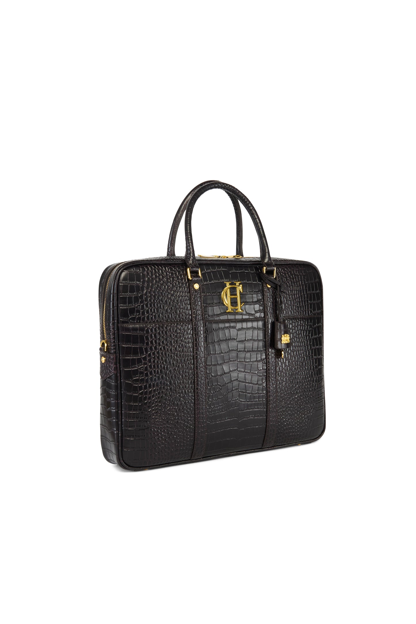 Knightsbridge Briefcase (Rich Chocolate Croc)