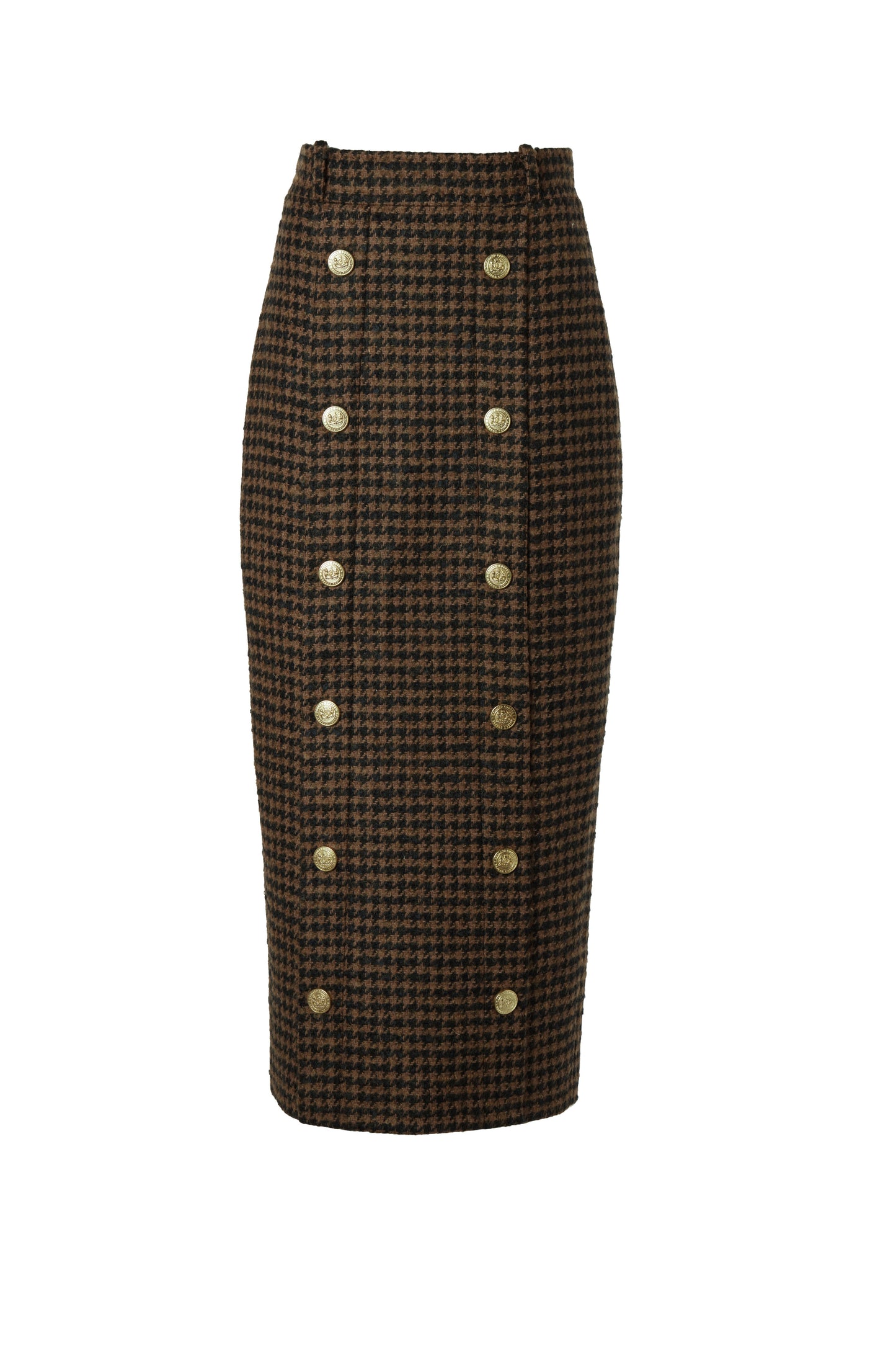 Knightsbridge Maxi Skirt (Chocolate Houndstooth)