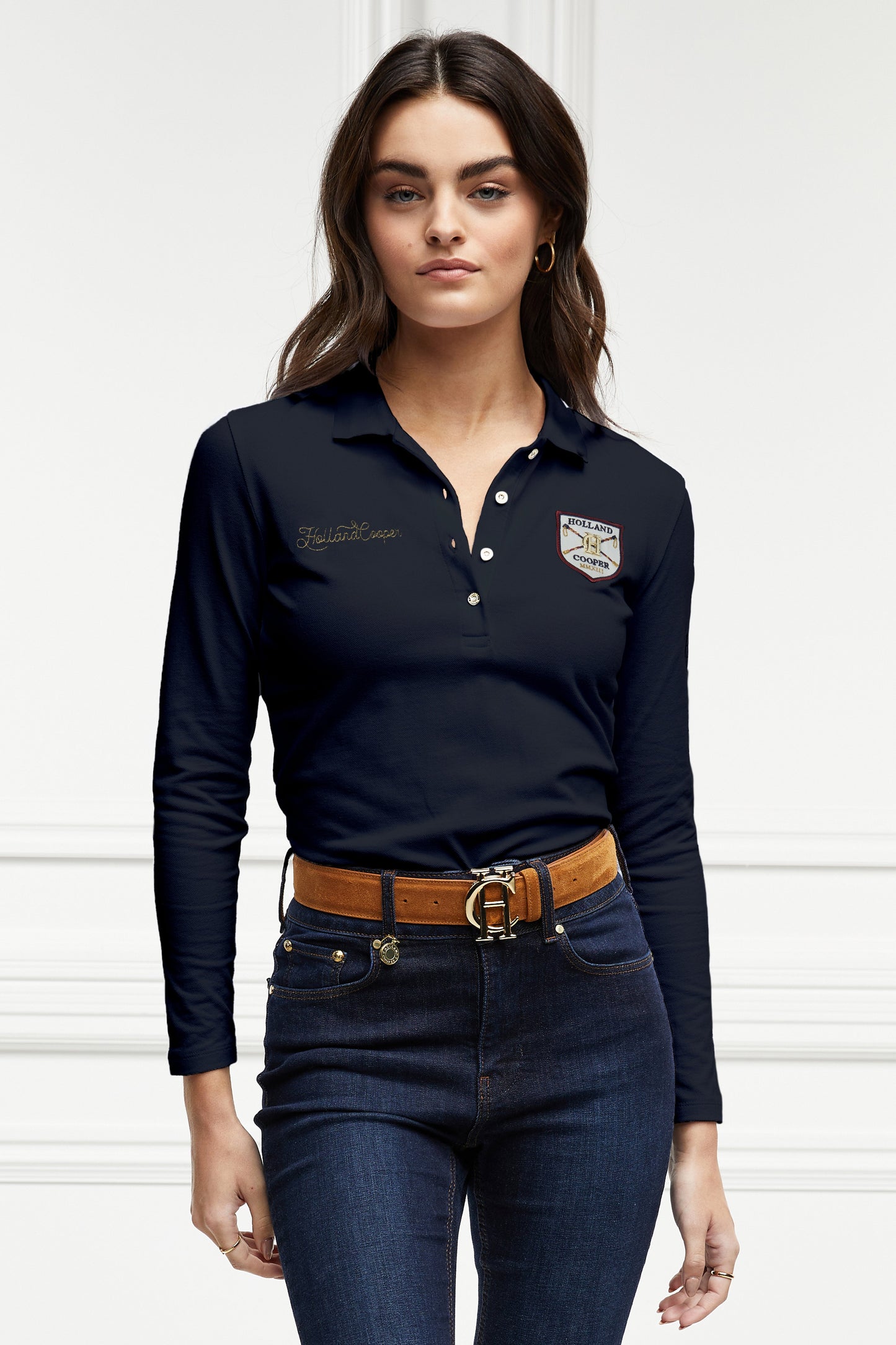 Classic Long Sleeve Polo Shirt (Ink Navy)