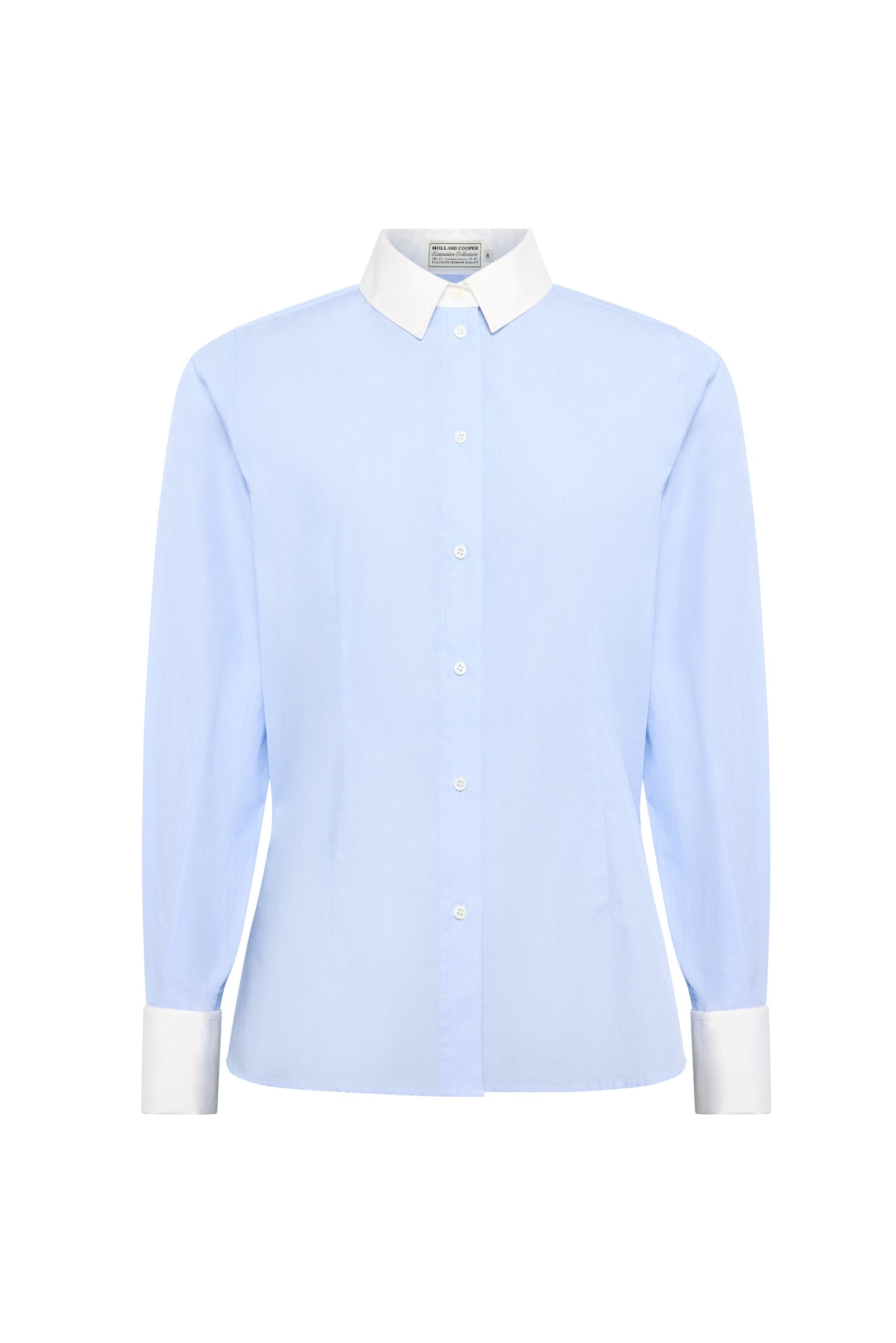 Louisa Shirt (Pale Blue Fine Stripe)