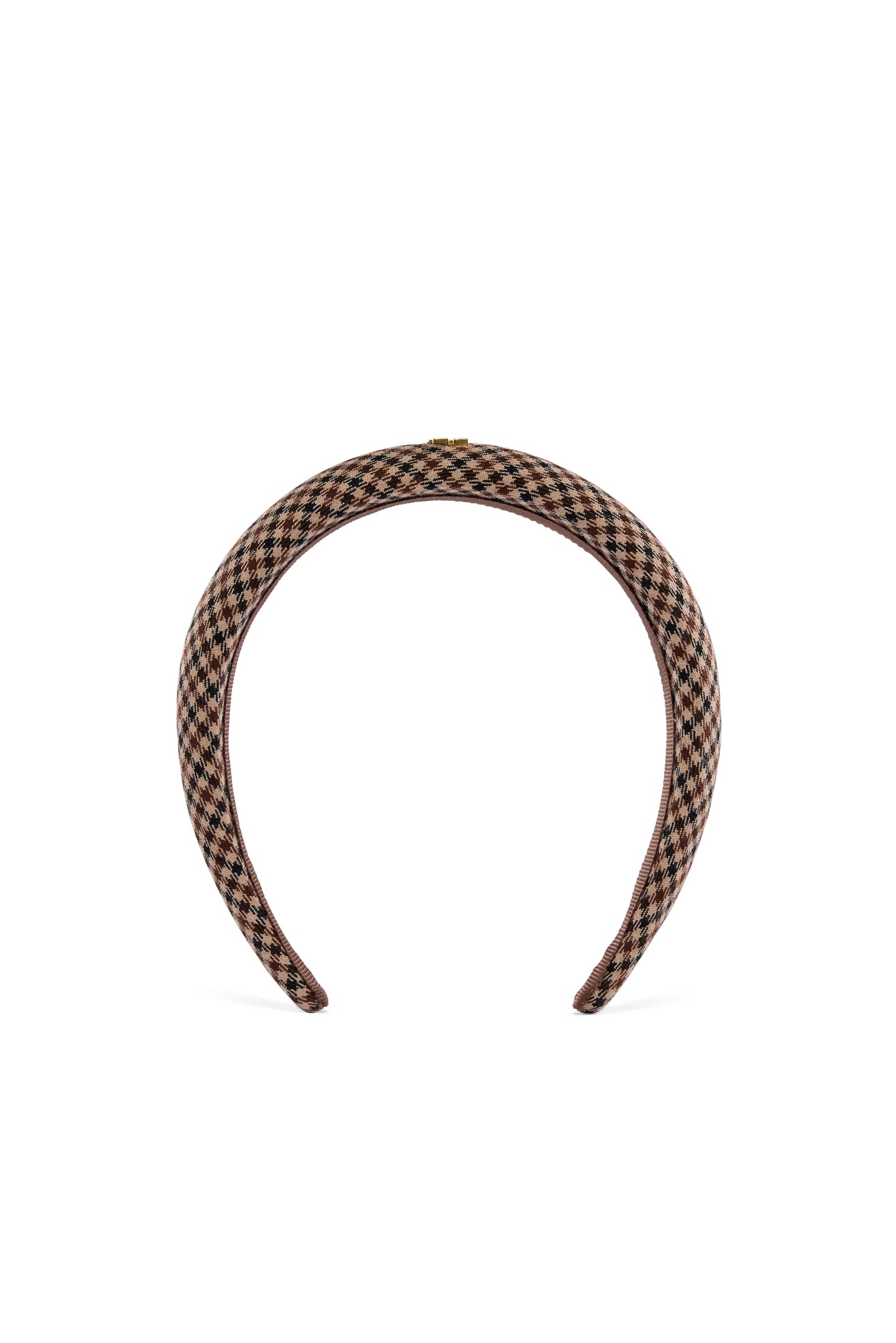 Narrow Headband (Mocha Houndstooth)