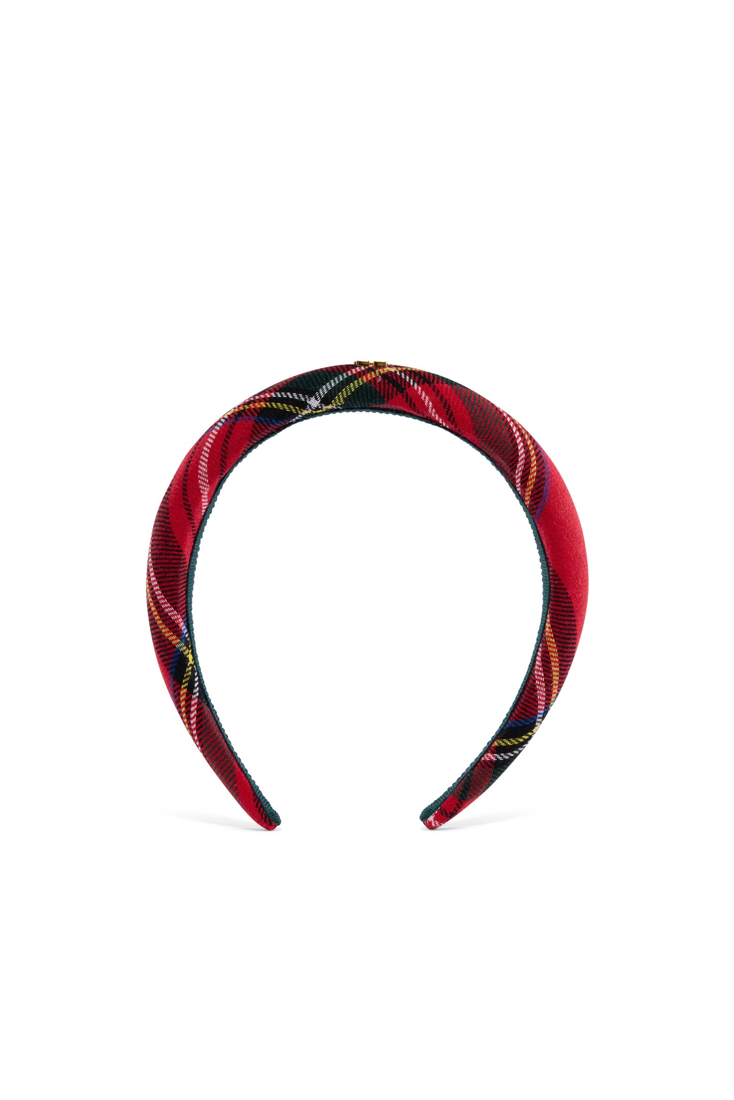 Narrow Headband (Red Tartan)