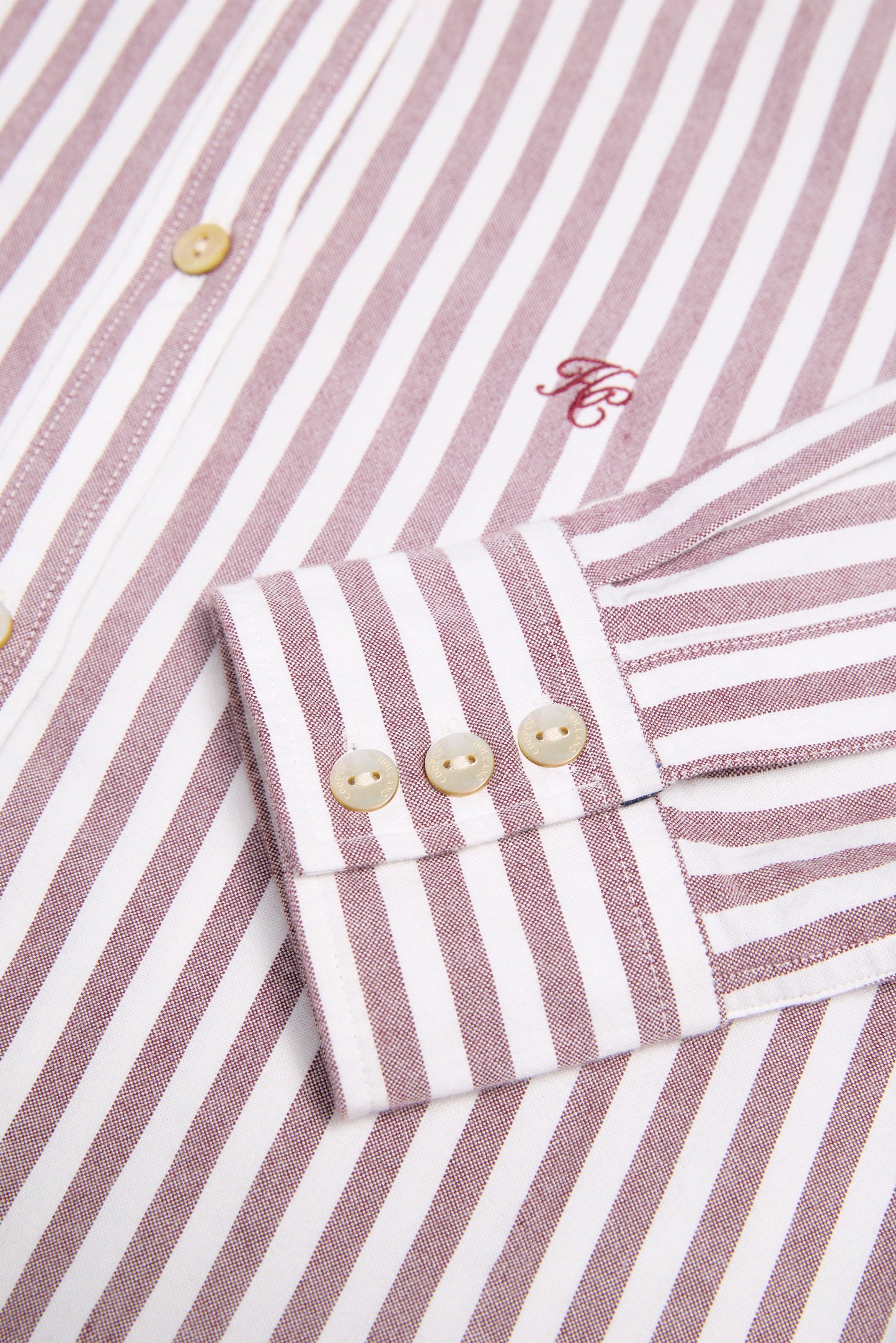 Oxford Shirt (Burgundy Stripe)