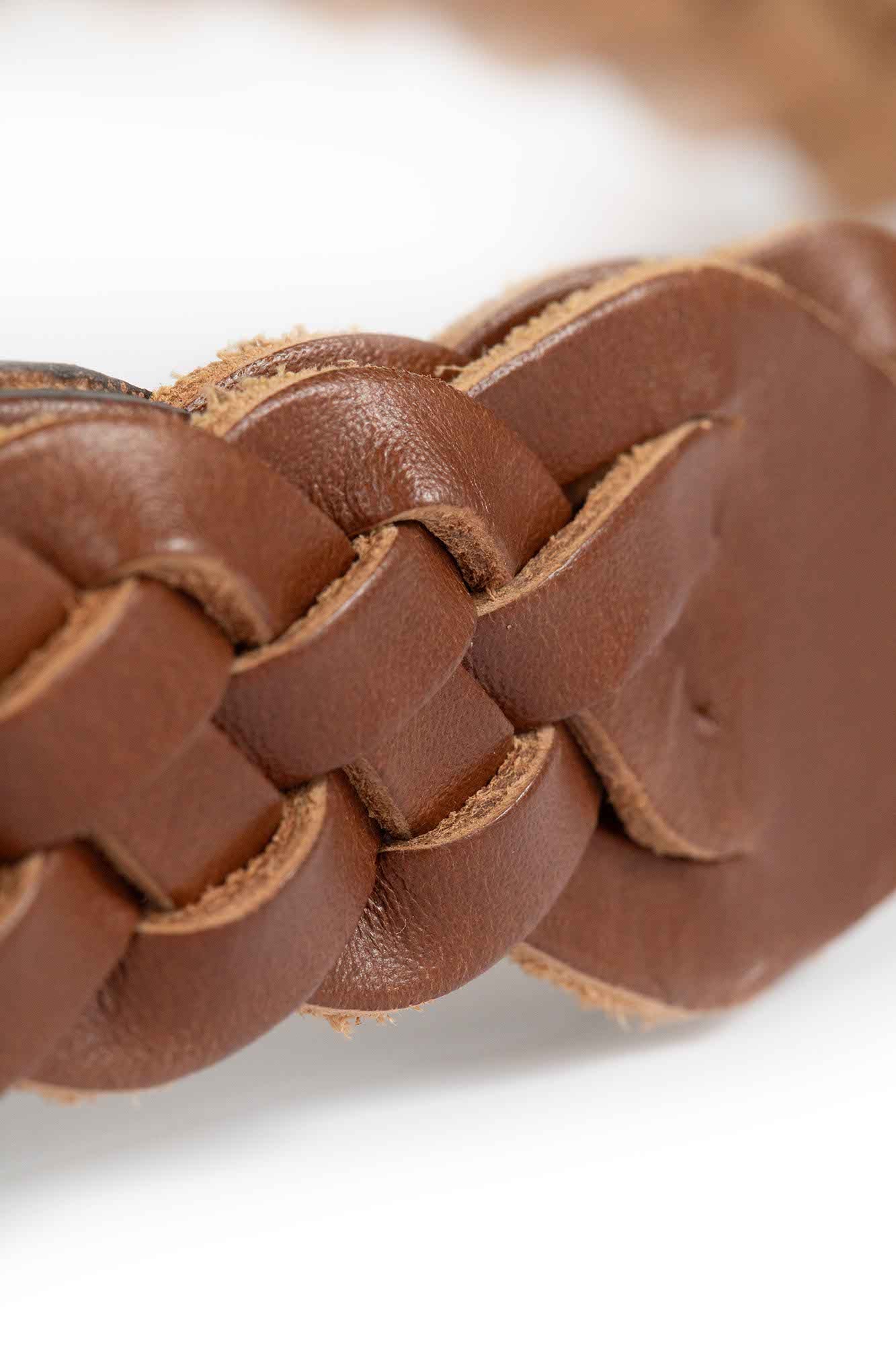 Plaited Slim Belt (Tan)