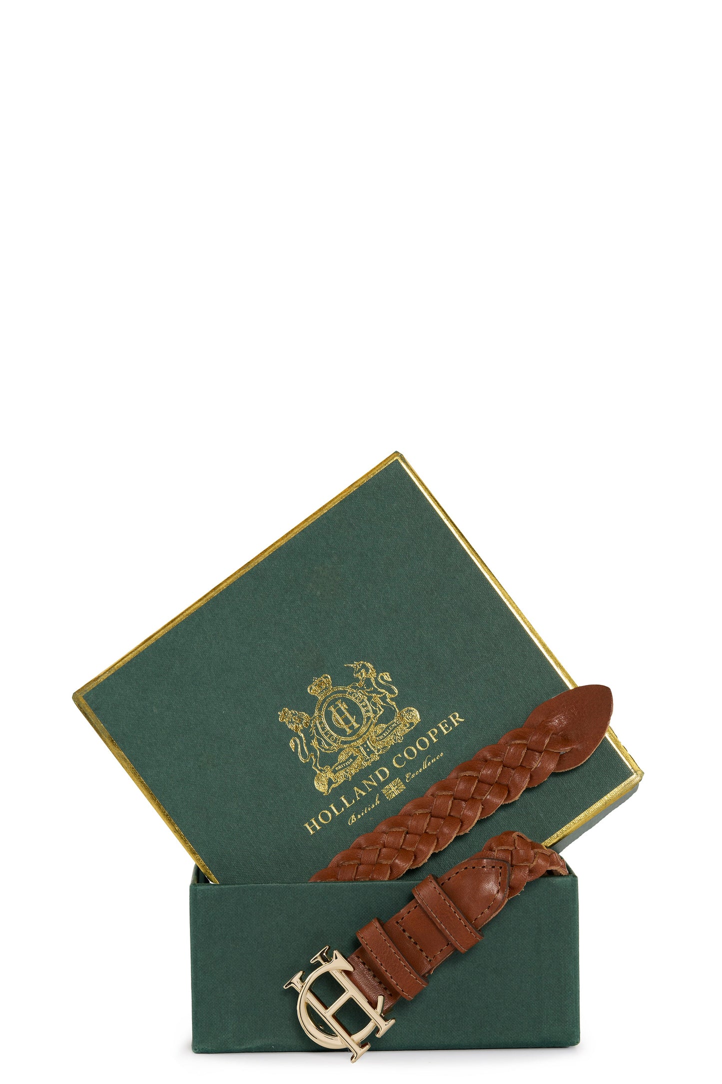 Plaited Slim Belt (Tan)