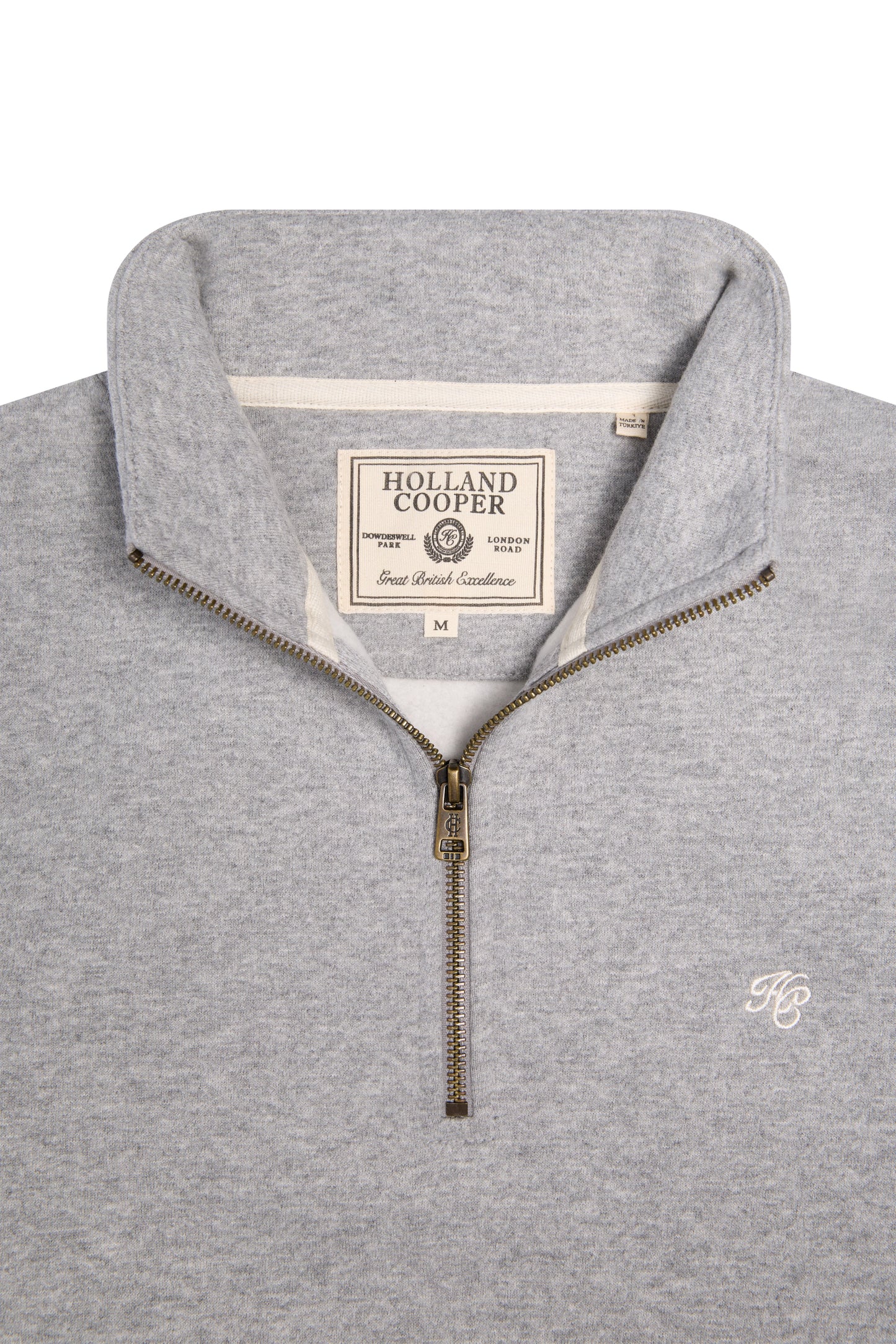 Men's Quarter Zip Sweat (Grey Marl)
