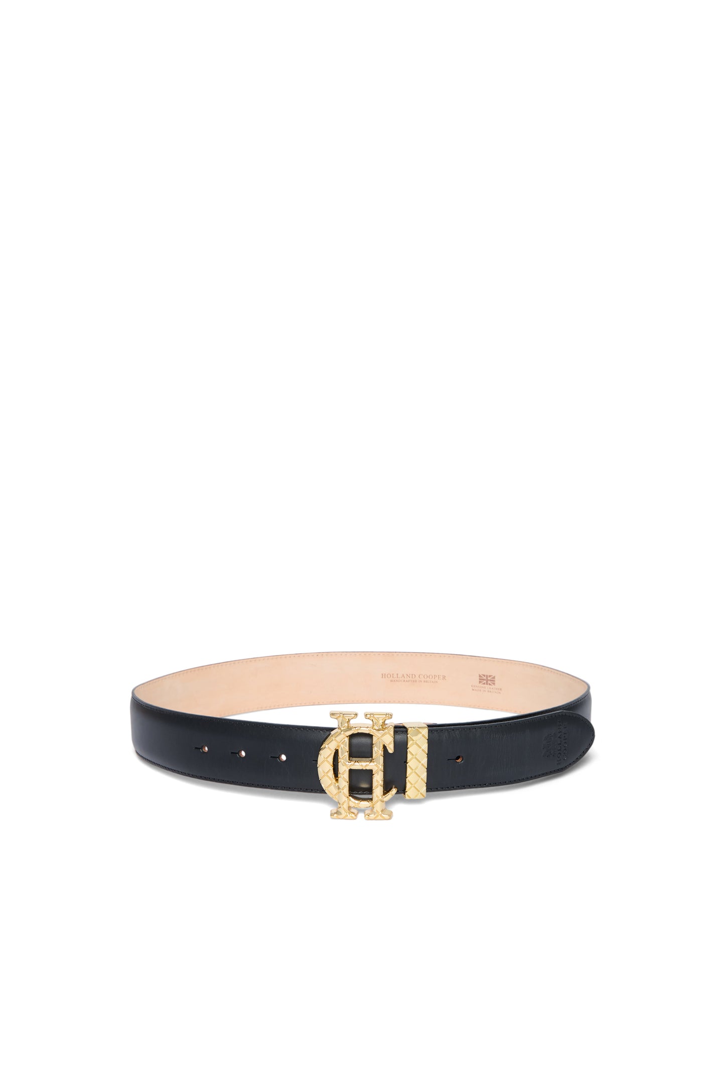 Quilted Classic Belt (Black Leather)