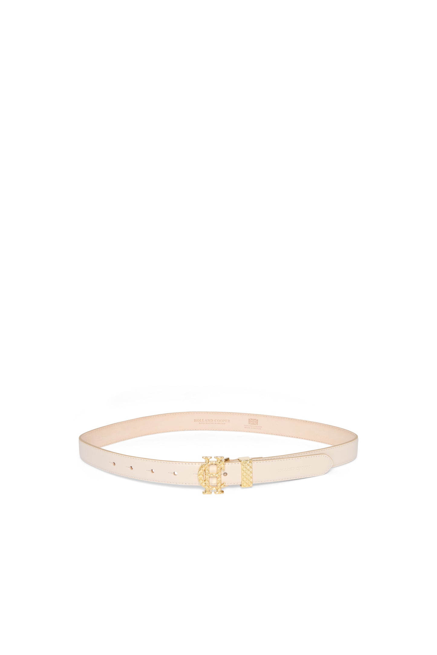 Quilted Slim Belt (Putty Leather)