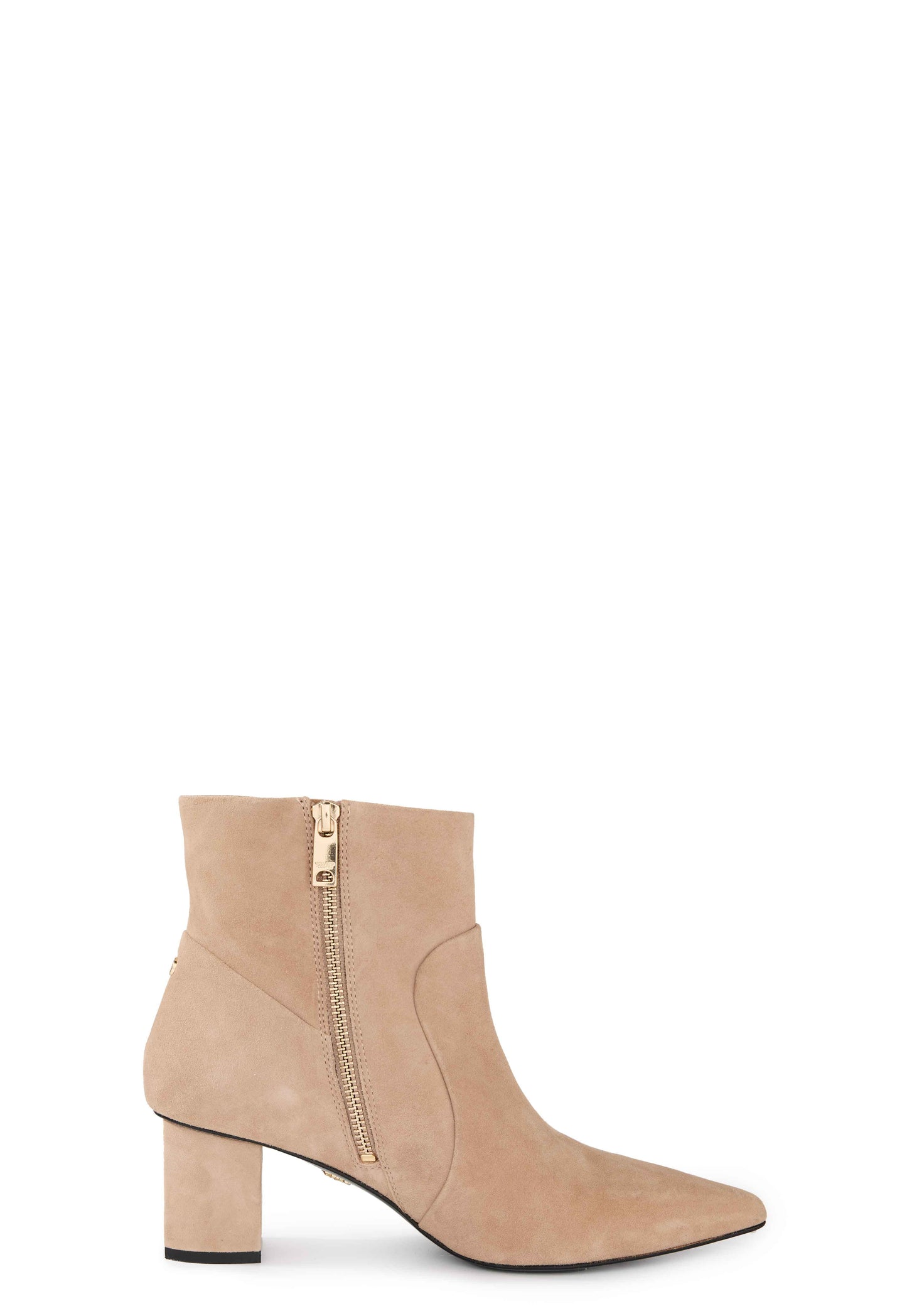 Regency Mid Heel Ankle Boot (Taupe Suede)