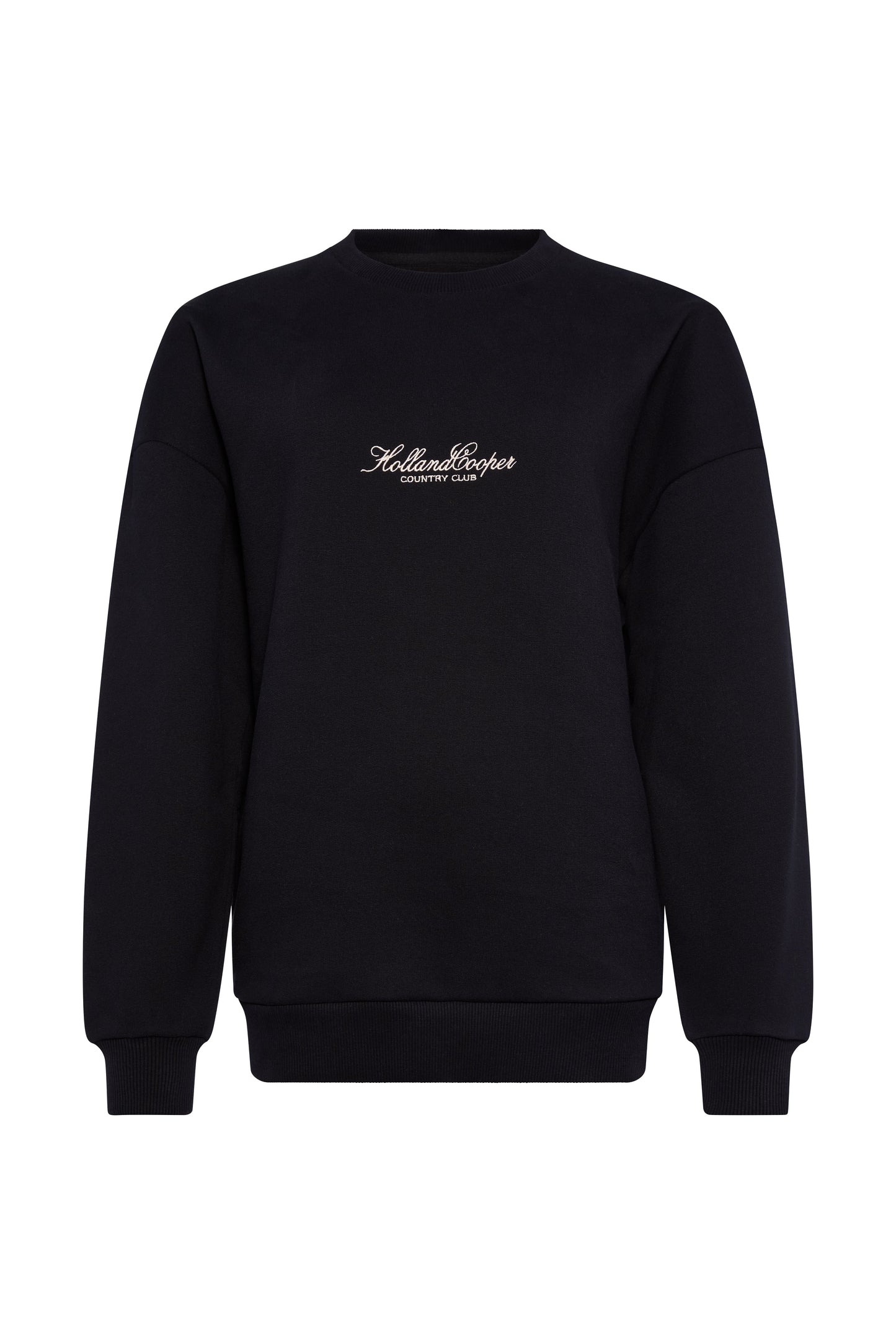 Relaxed Fit Crew Neck Sweat (Black)