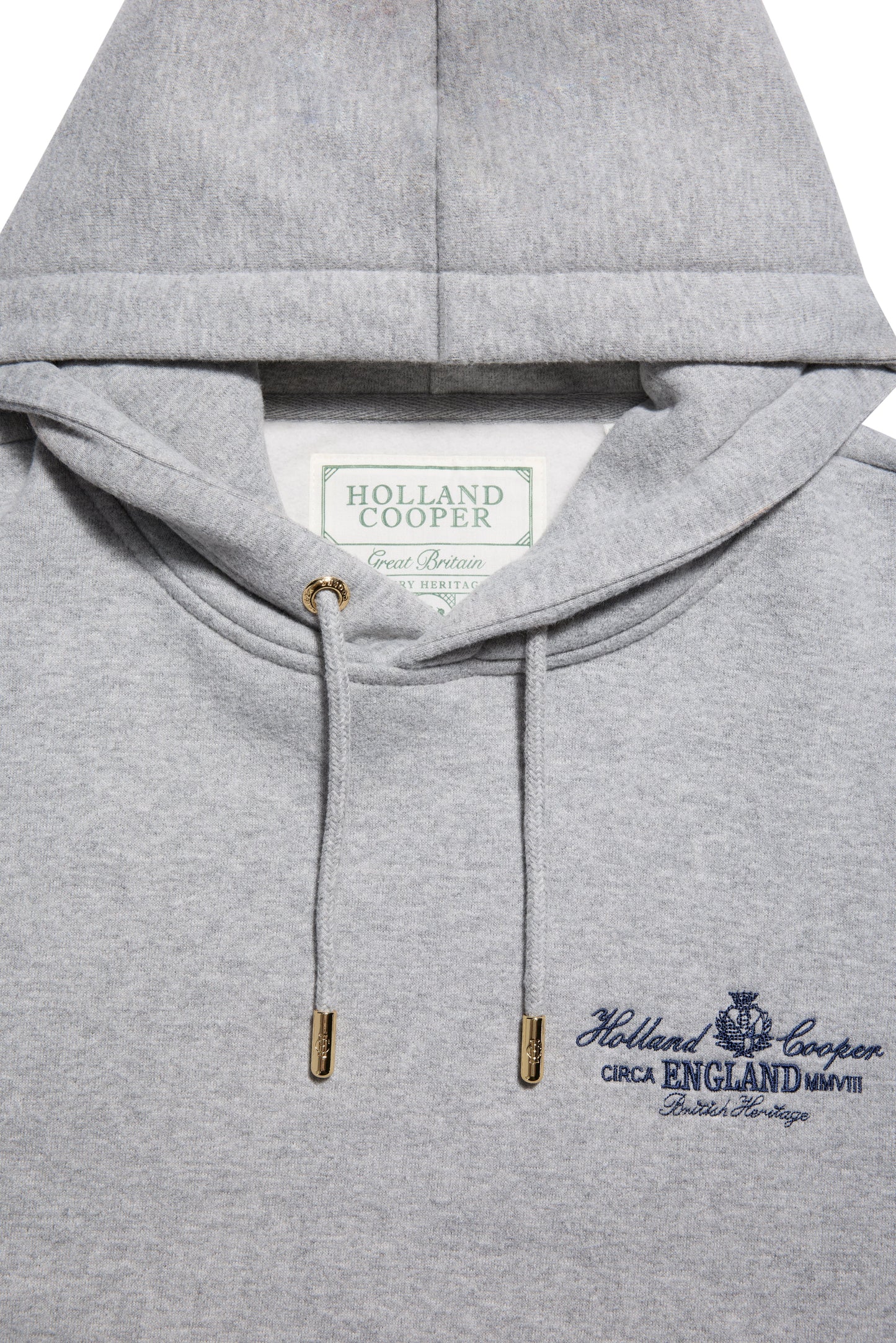 Relaxed Fit Script Hoodie (Grey Marl)