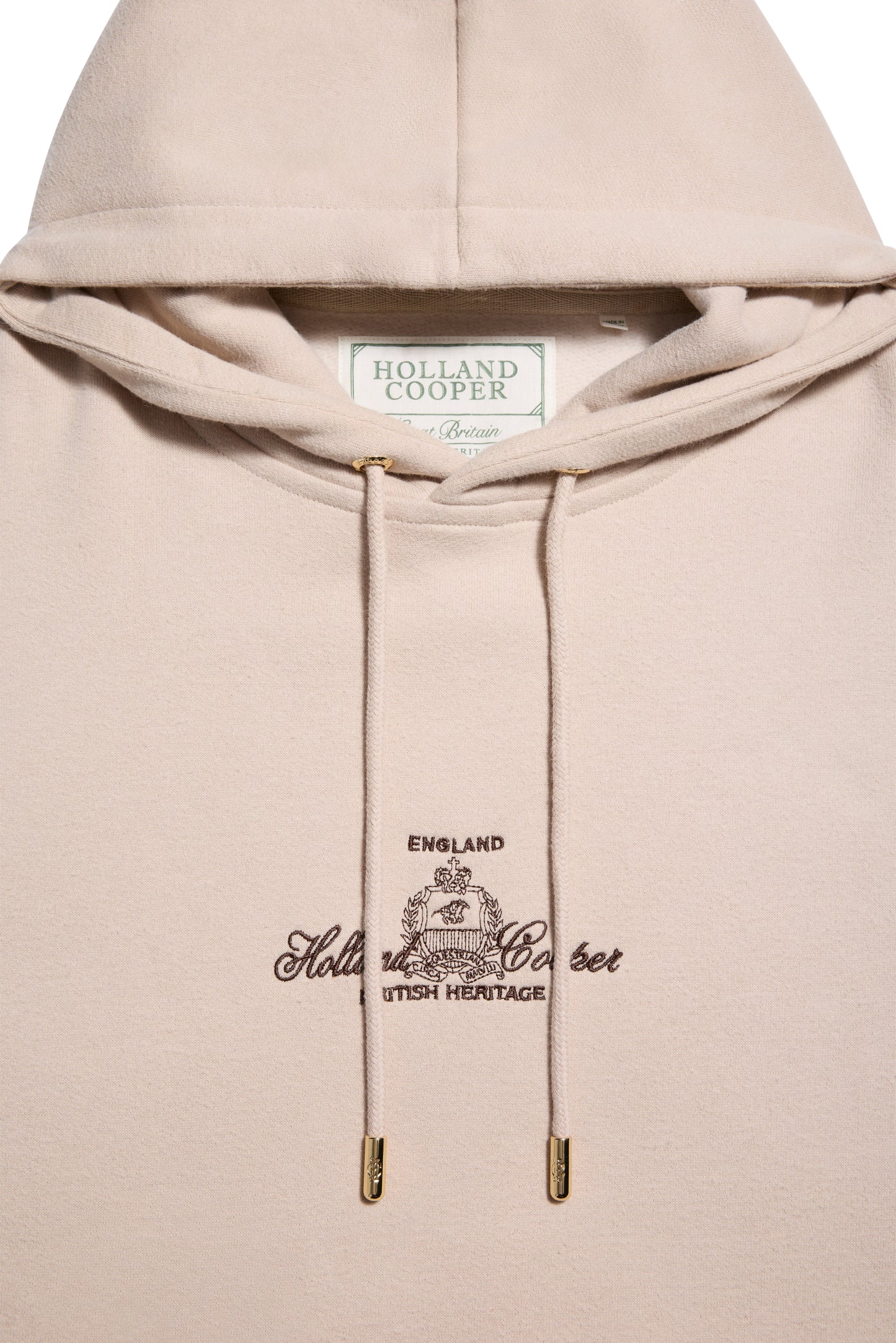 Relaxed Fit Script Hoodie (Stone)