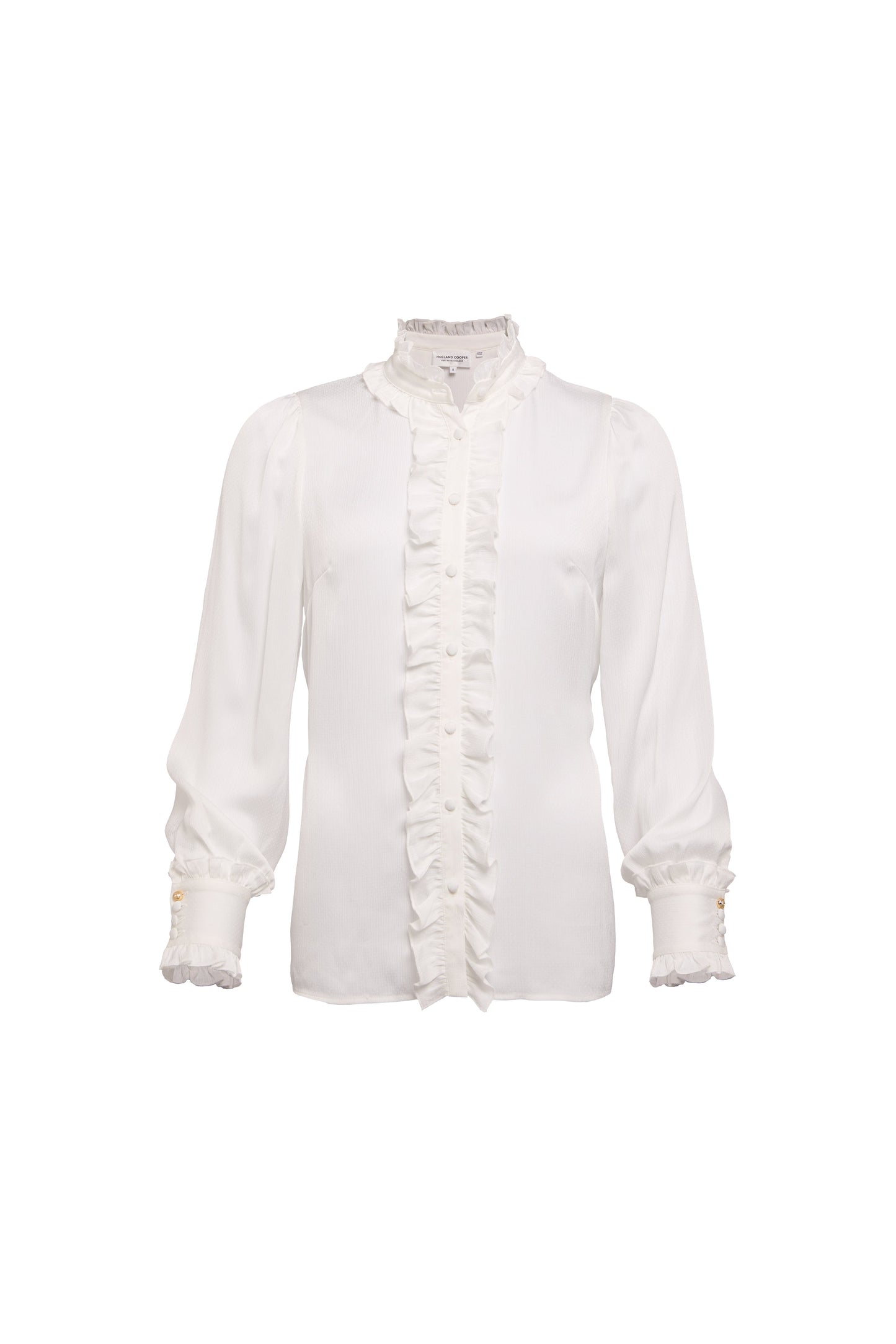 Ruby Ruffle Shirt (White)