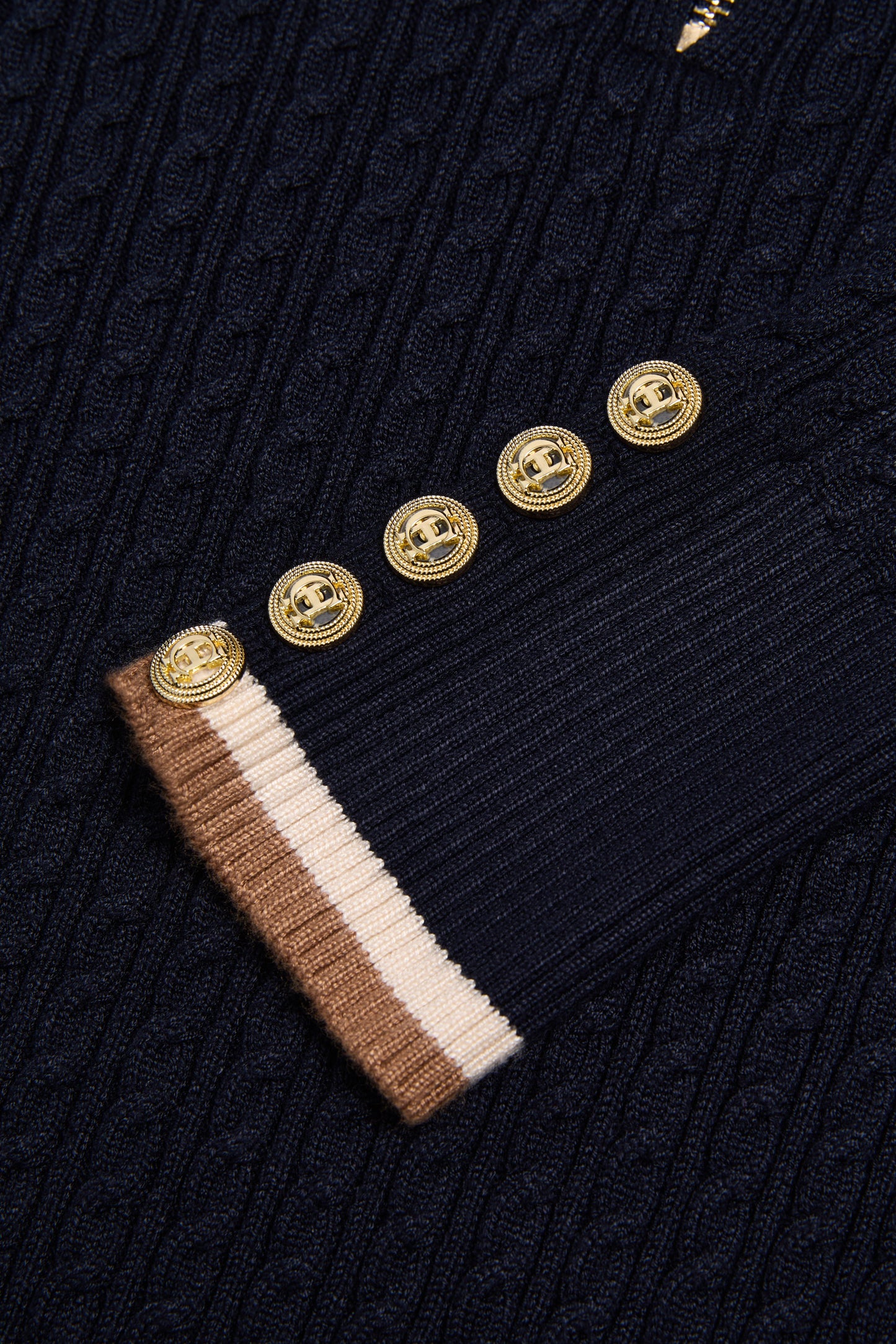 Zoe Quarter Zip Knit (Ink Navy)