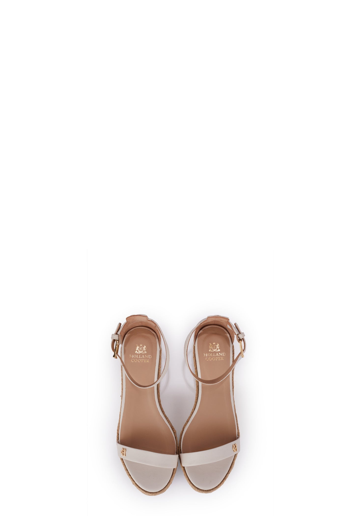 St Lucia Espadrille Wedge (Cream Leather)