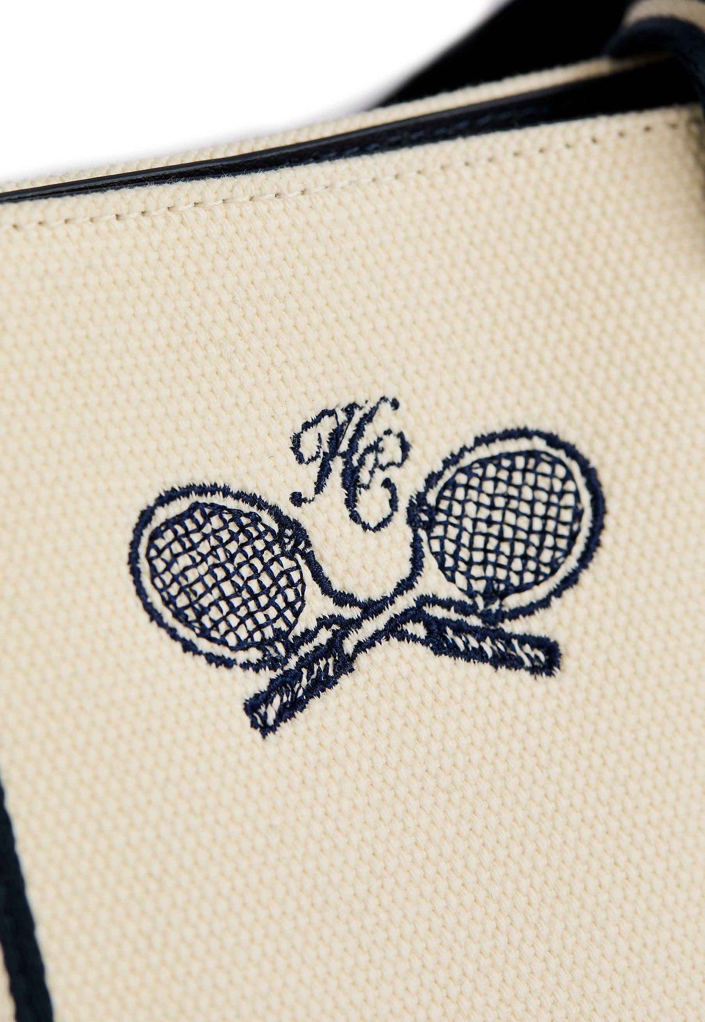 Racquets Tote (Ecru Navy)