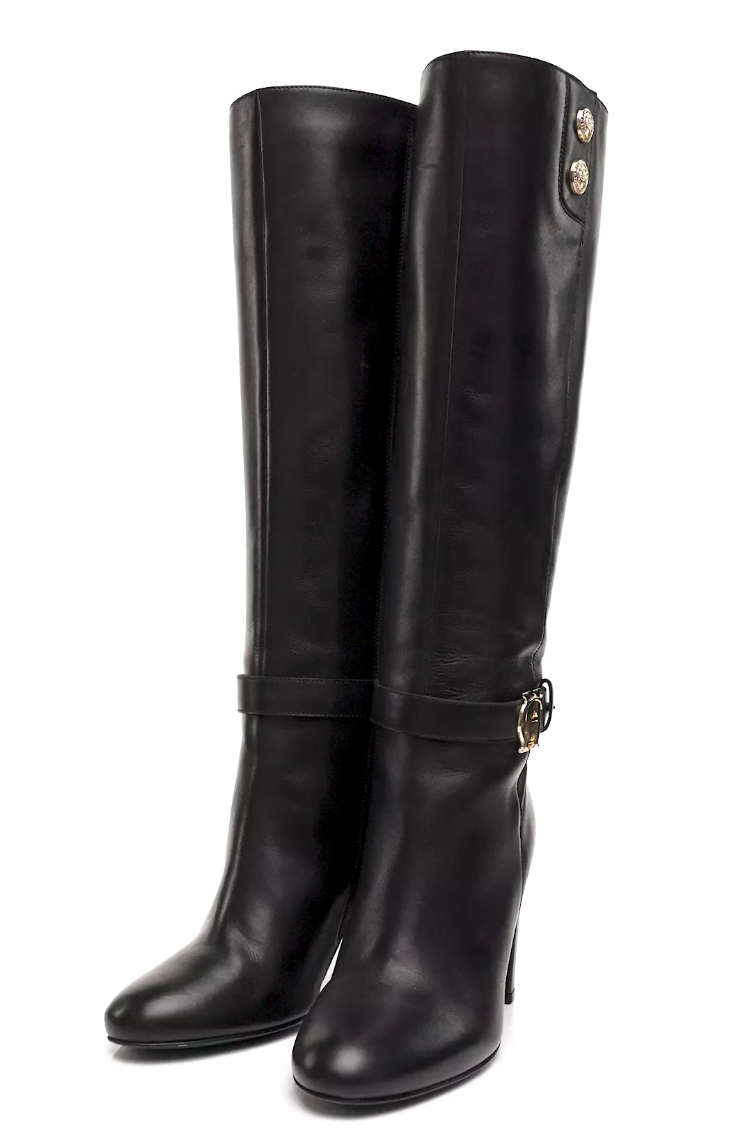 Marlborough Knee Boot (Black Leather)