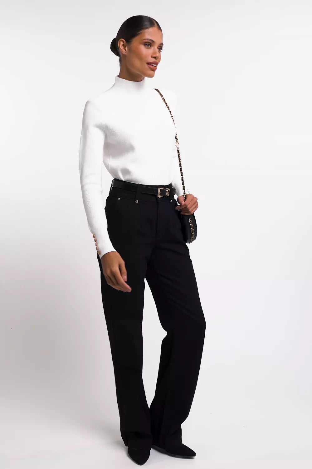 Tara High Neck Knit (Natural)