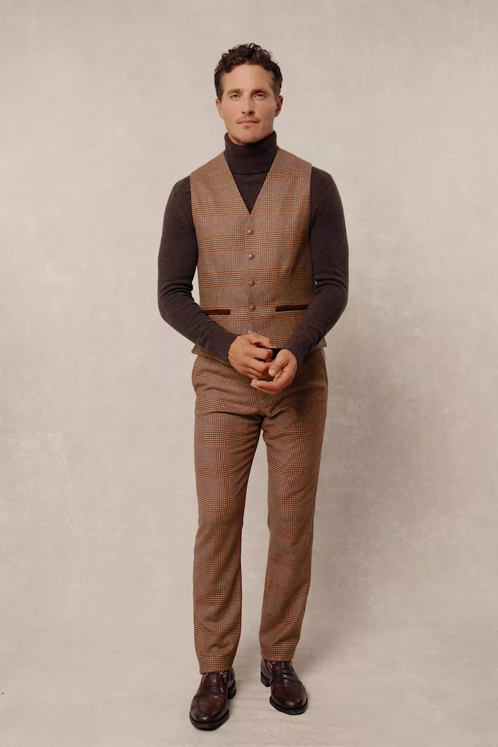 The Classic Trouser (Clarence Check Merlot)