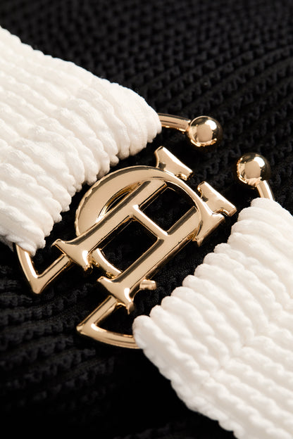 Classic Belted Swimsuit (Black)