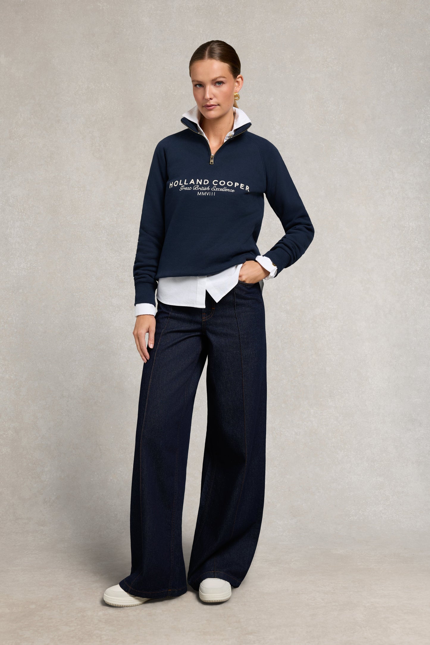 Sporting Goods Zip Henley (Ink Navy)