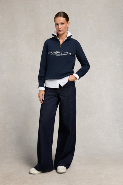 Sporting Goods Zip Henley (Ink Navy)