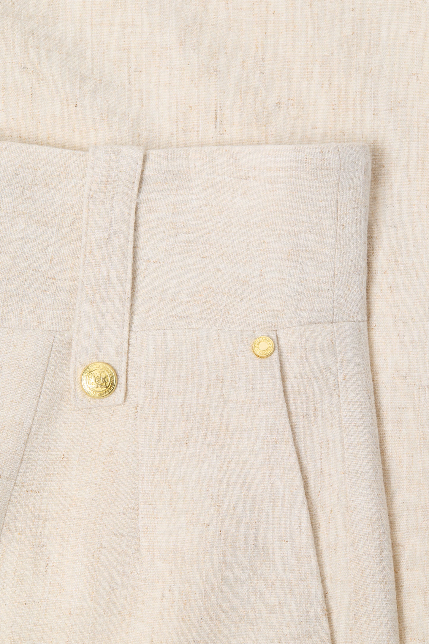 High Waisted Straight Trouser (Natural Linen)