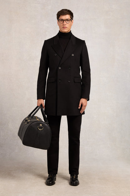 The Double Breasted Coat (Soft Black)