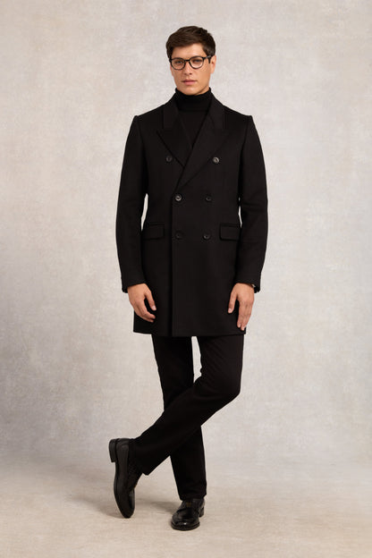 The Double Breasted Coat (Soft Black)