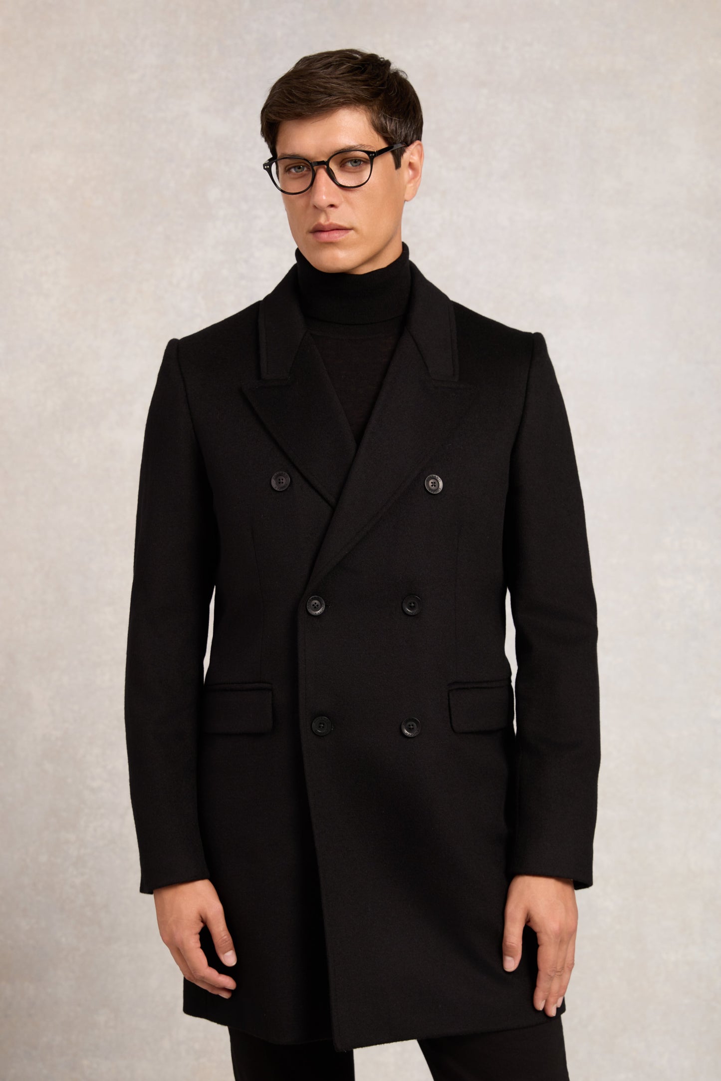 The Double Breasted Coat (Soft Black)