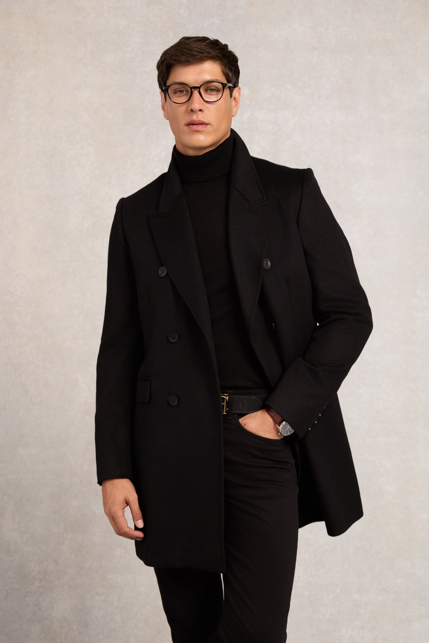 The Double Breasted Coat (Soft Black)