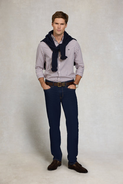 Men's Classic Woven Button Down Shirt (Cotswold Pink Check)