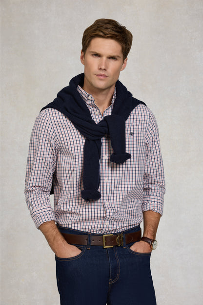Men's Classic Woven Button Down Shirt (Cotswold Pink Check)